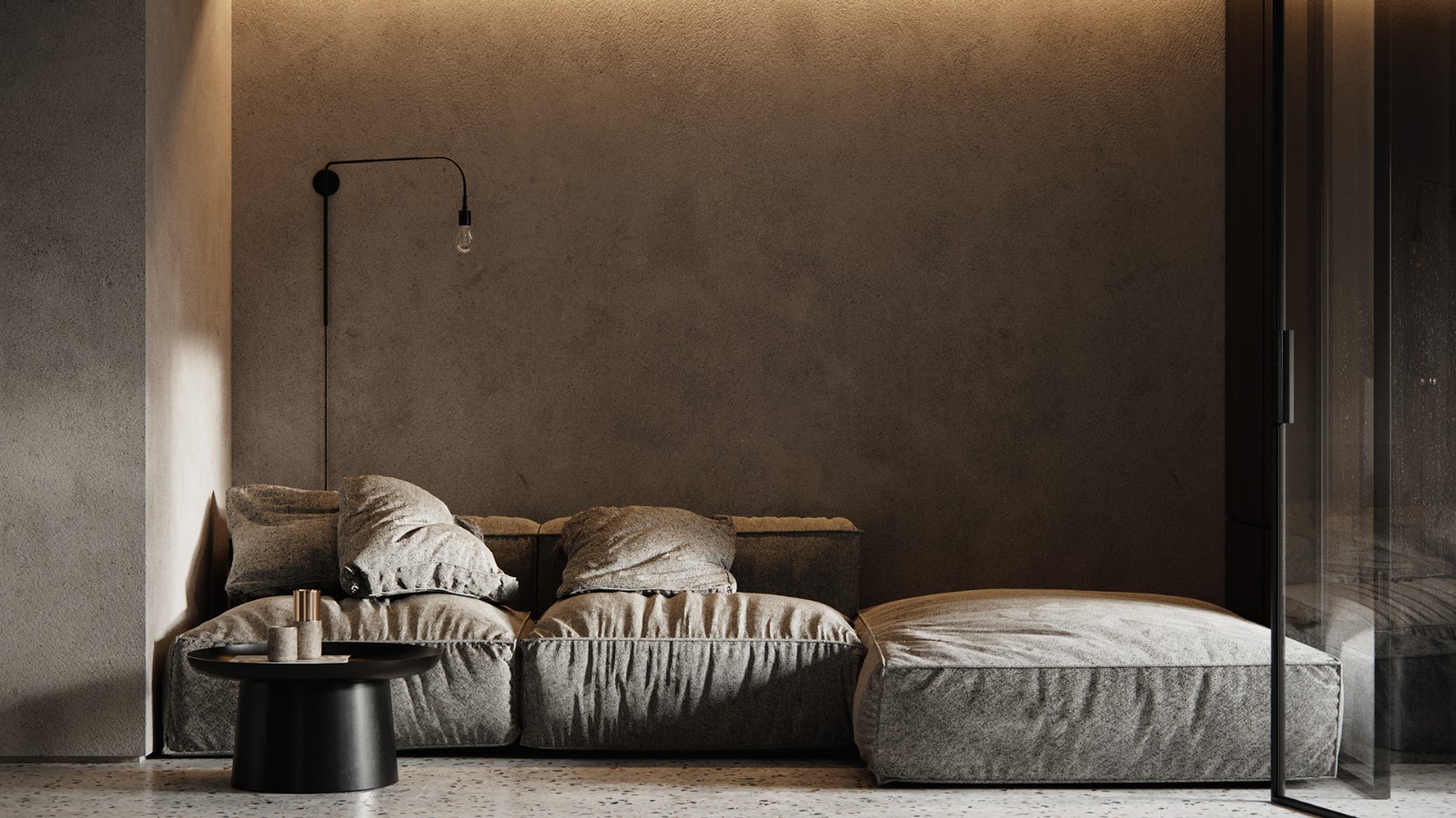 灰调极简小户型单身公寓  Bogdan Bulgakov-2