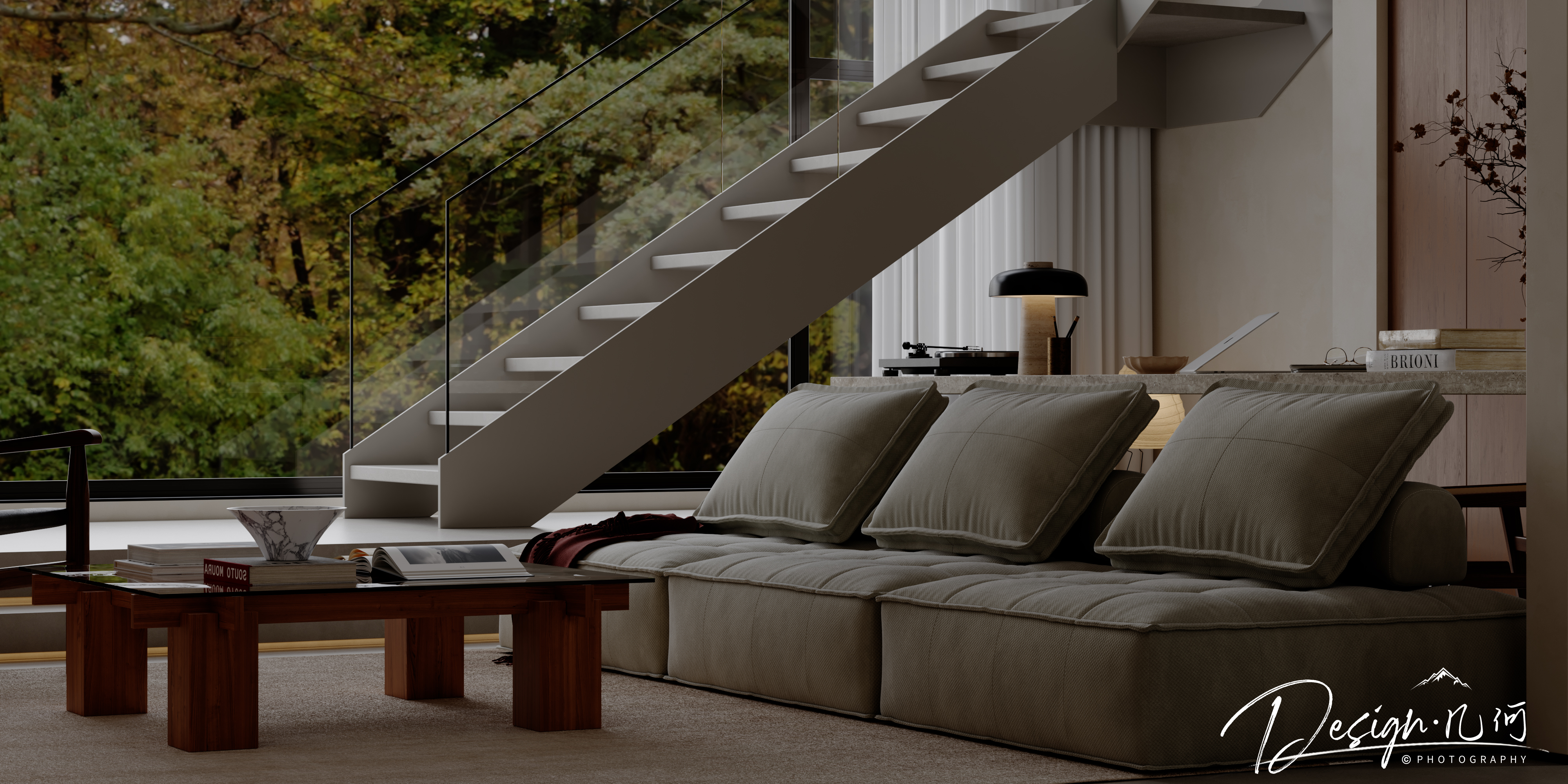 几何空间视觉表现 | 天玺湾中古风客餐厅（阴天篇）-6