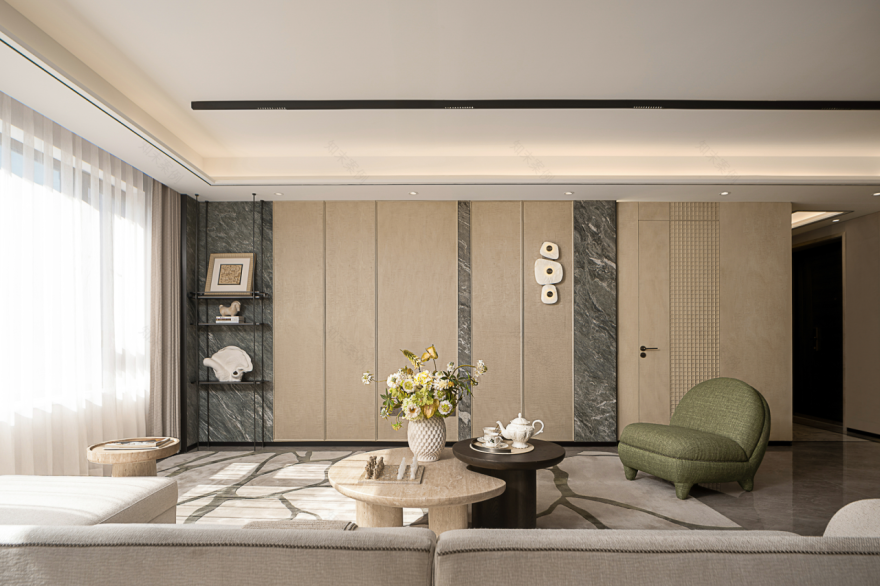 沈阳华润九悦二期174㎡样板间丨中国沈阳丨精装万景百年室内设计有限公司,软装北京靳朝晖设计有限公司-5