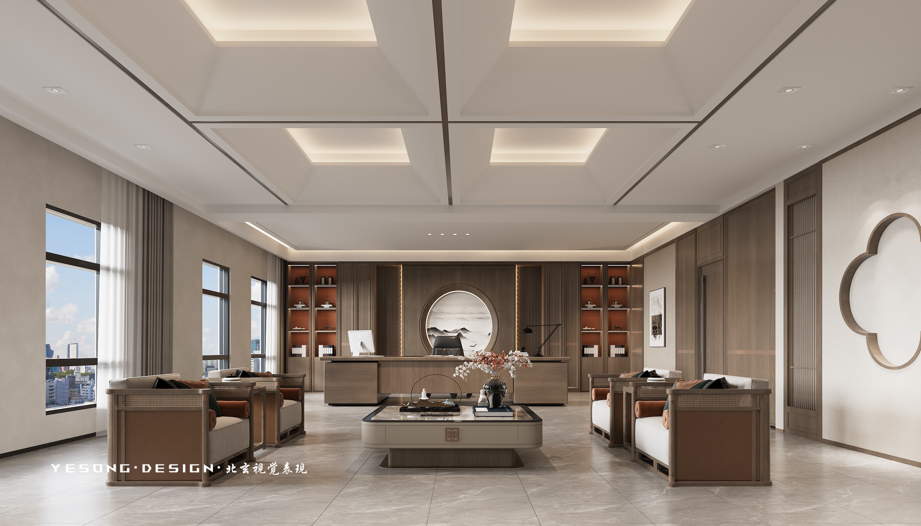 结构与光影的叙事丨那洼地别墅区办公大楼-6