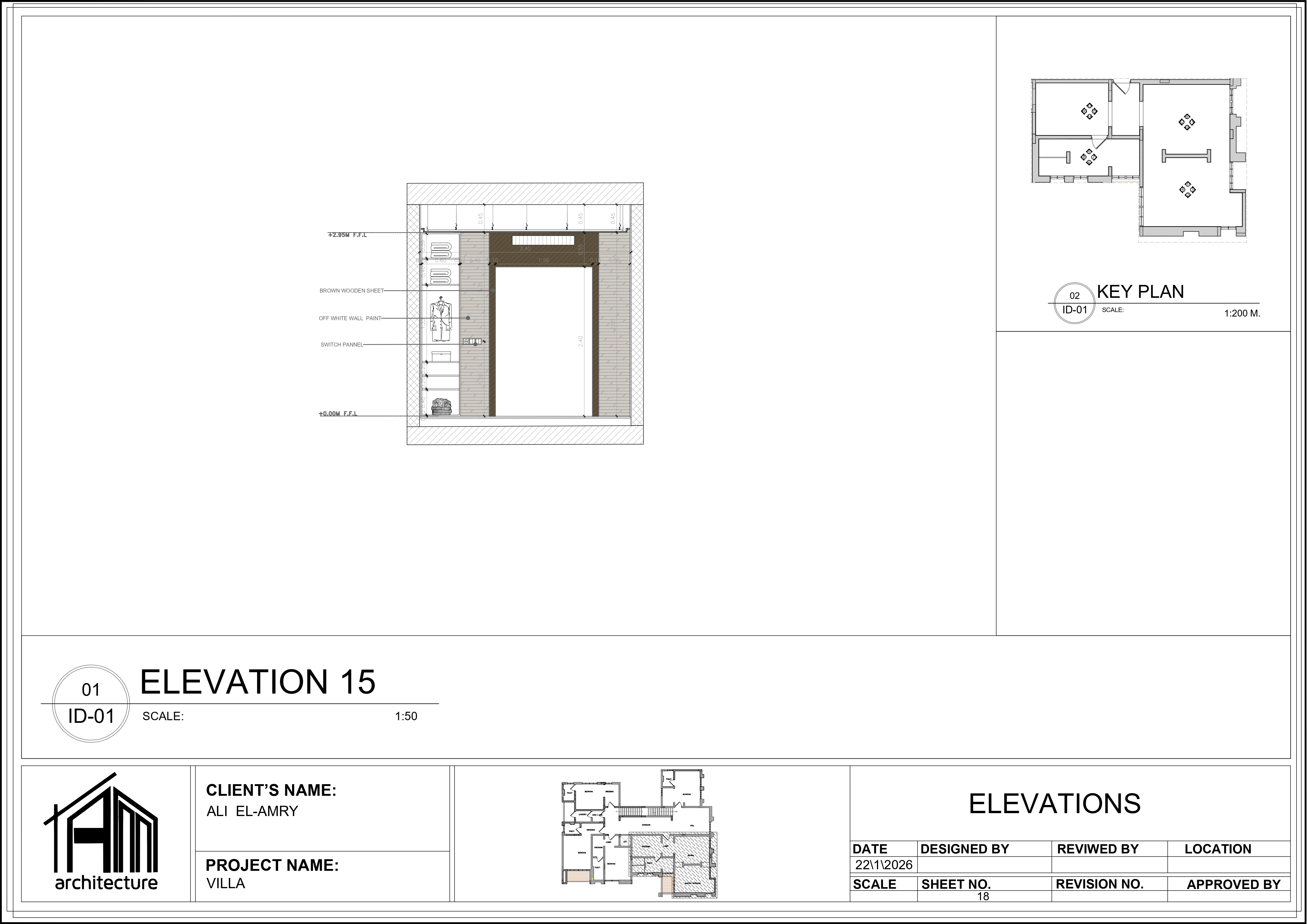 沙特阿拉伯主卧套房施工图项目丨ZAD-24