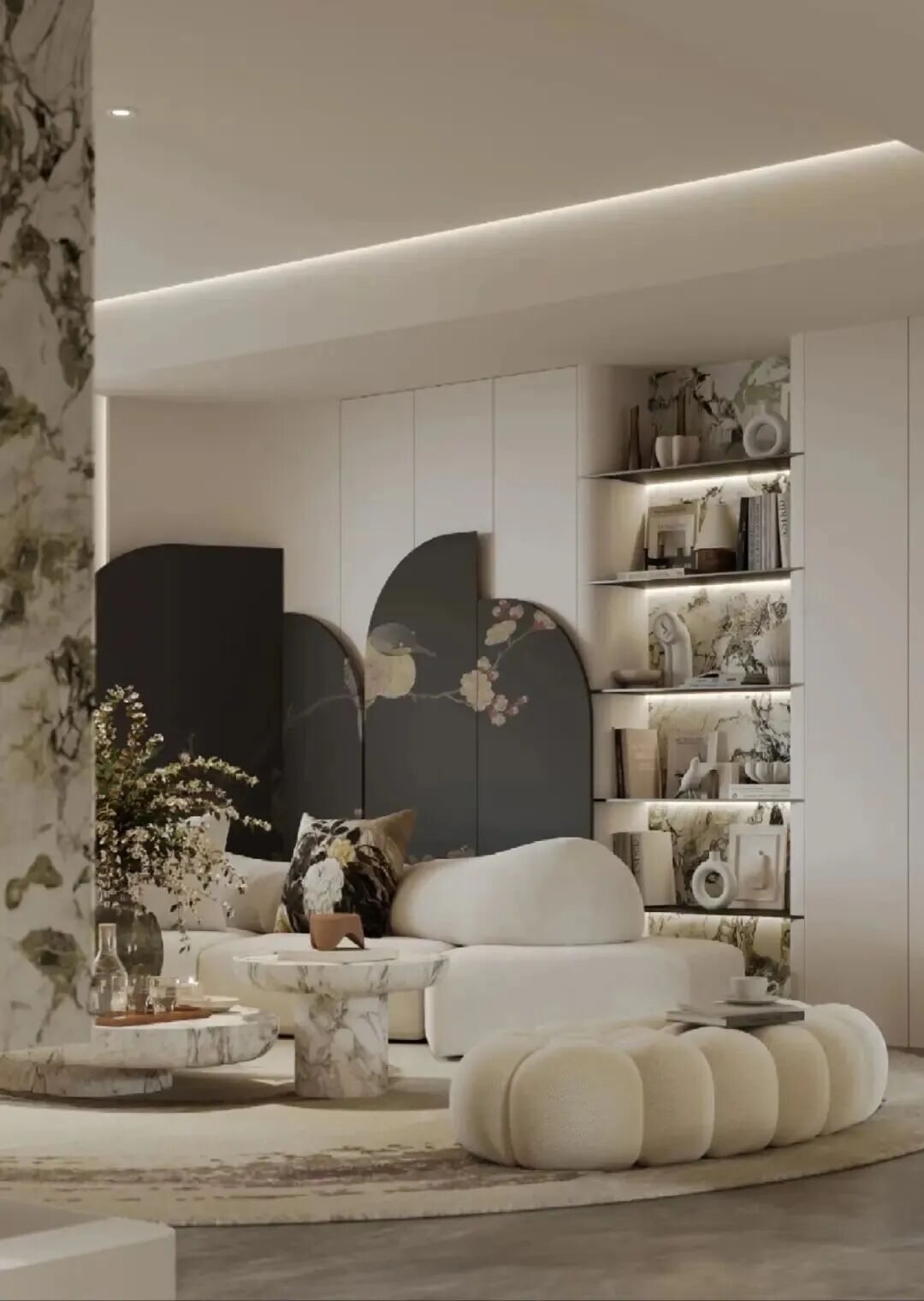 花弄影,月流辉,水晶宫殿五云飞——现代大平层-20