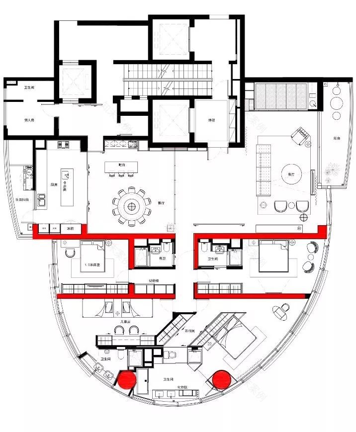 珠江畔的天誉半岛杨宅,融入 270 度江景的现代设计-20
