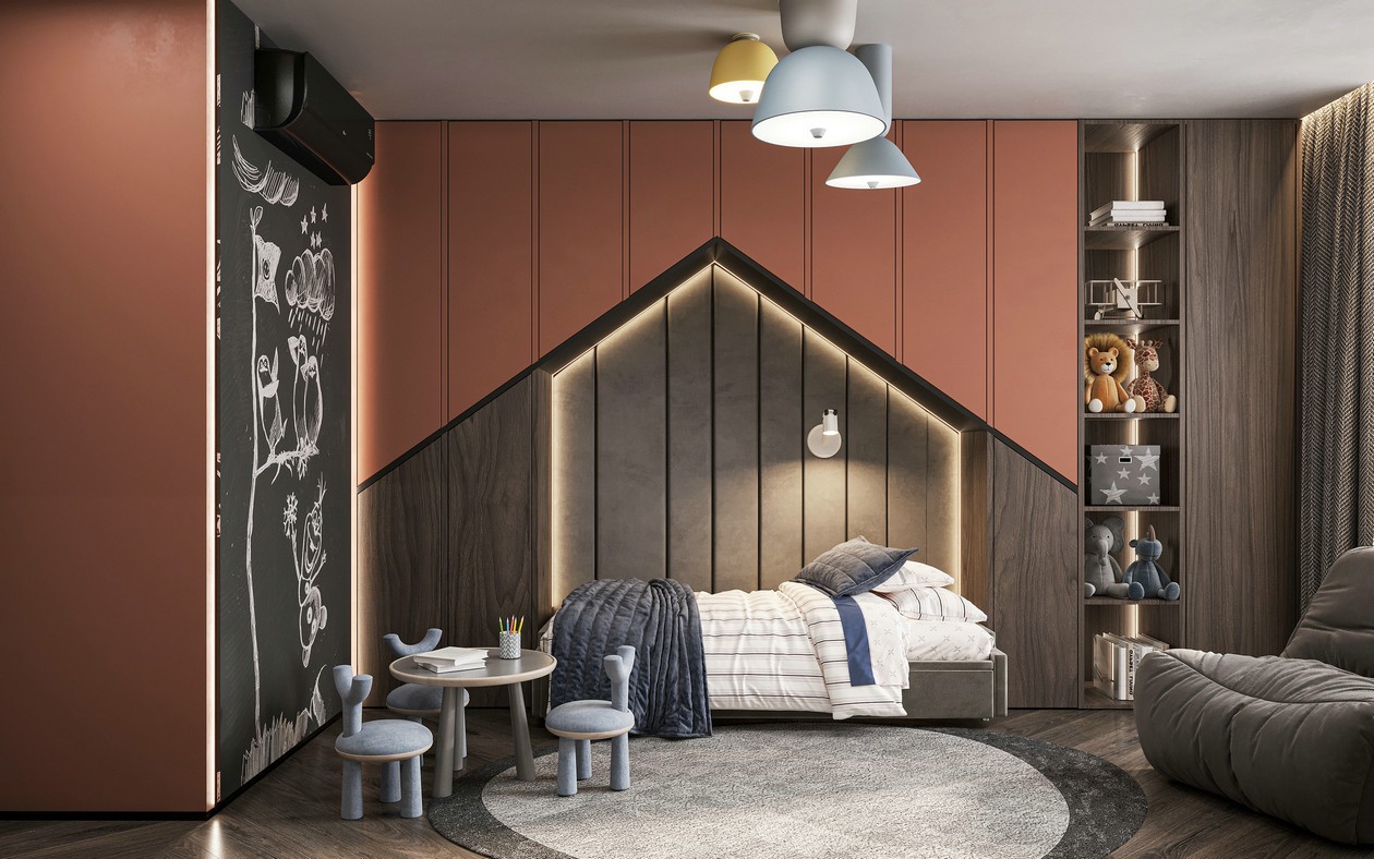 90㎡高级黑室内设计-13