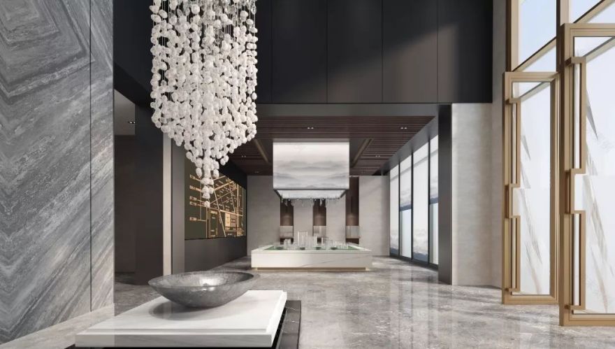 宝德熙园售楼处 | 高级灰++ 爵士白,自然优美意境的呈现-38