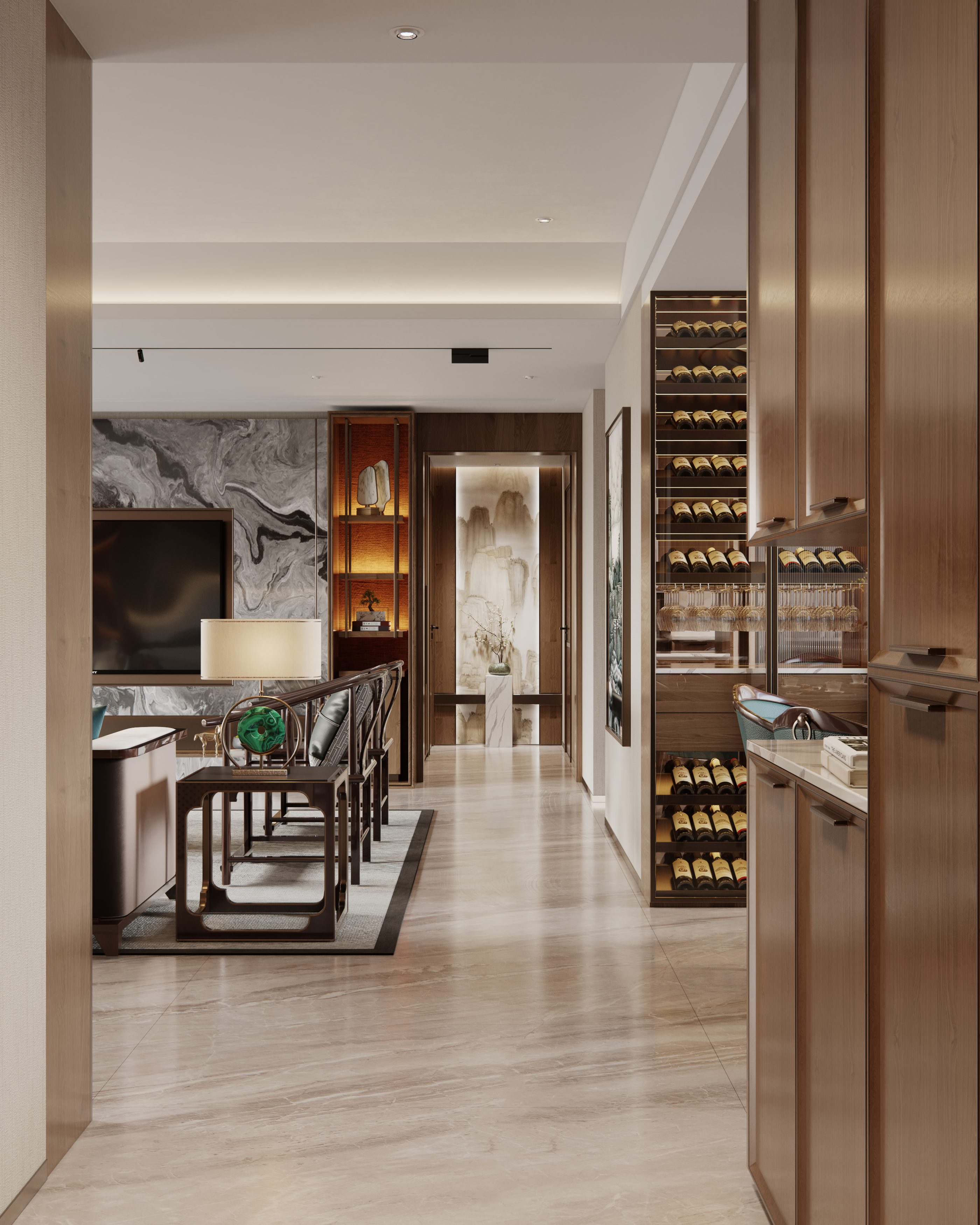 新中式客餐厅 中式客厅 -3