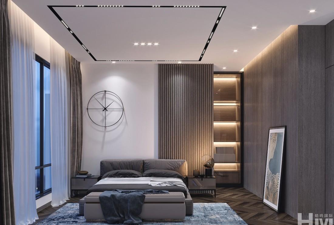 金色粉蓝调，温馨轻奢宅-21