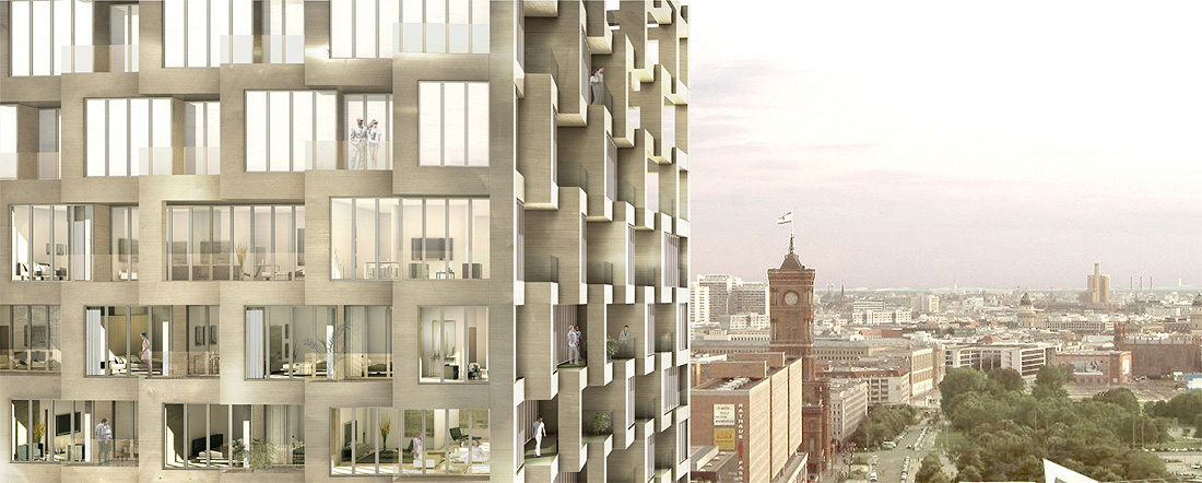 柏林亚历山大广场公寓塔楼丨德国丨kleihues+kleihues,Jan Kleihues-2