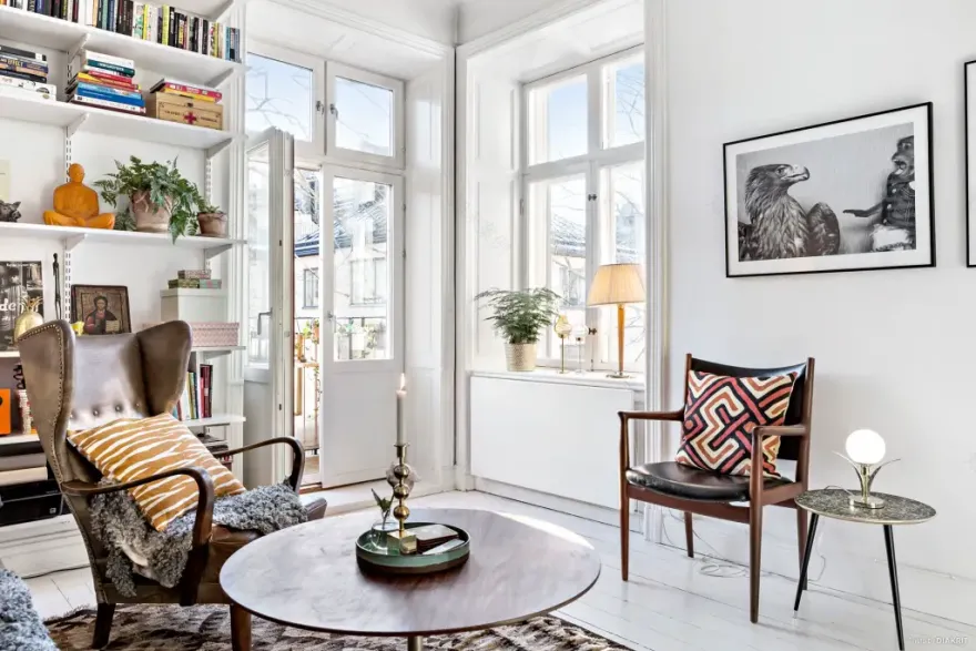 瑞典复古风公寓 | 色彩与历史的完美融合-8