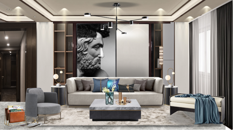 曲江大成四室两厅平层装修设计-32