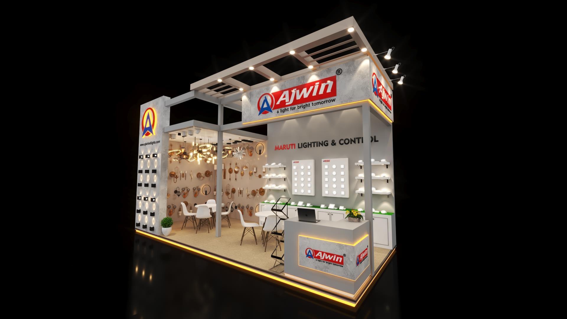 Ajwin Lighting 展览摊位设计-11