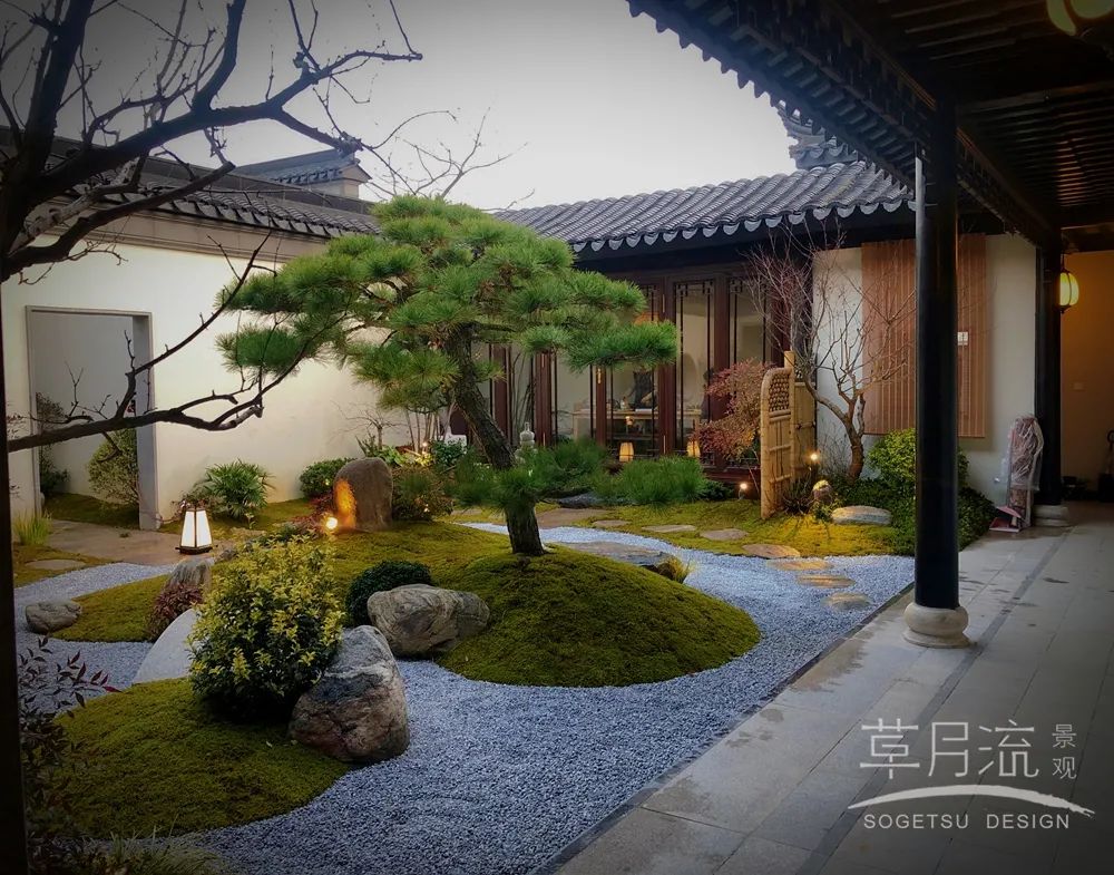 暖阳下的庭院新色丨草月流景观-7