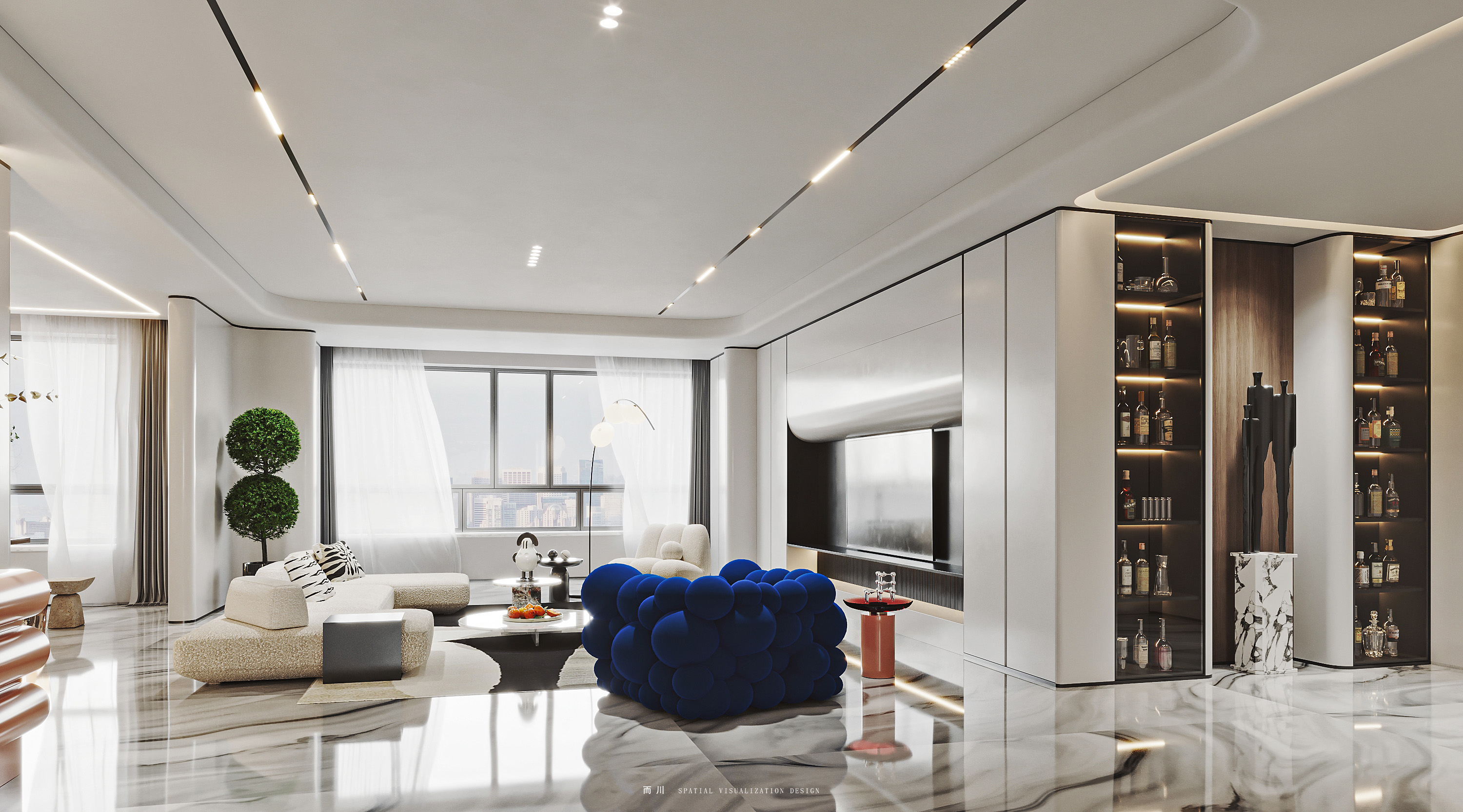 现代轻奢丨魔方空间设计-12