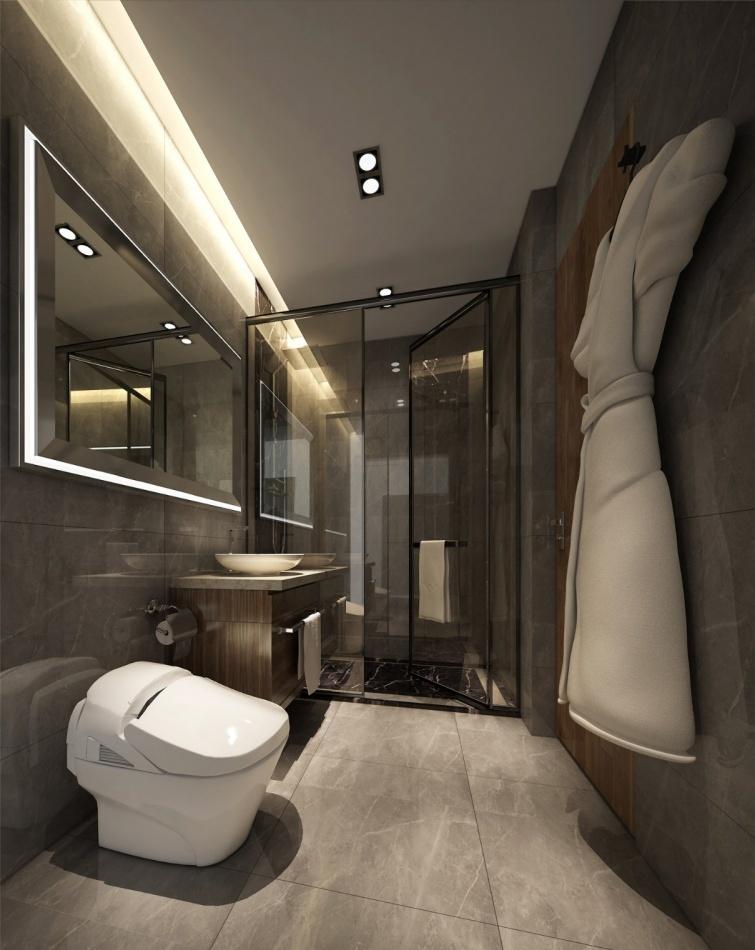 广州 180m²黑白灰原木色简约风格定制案例解读-4