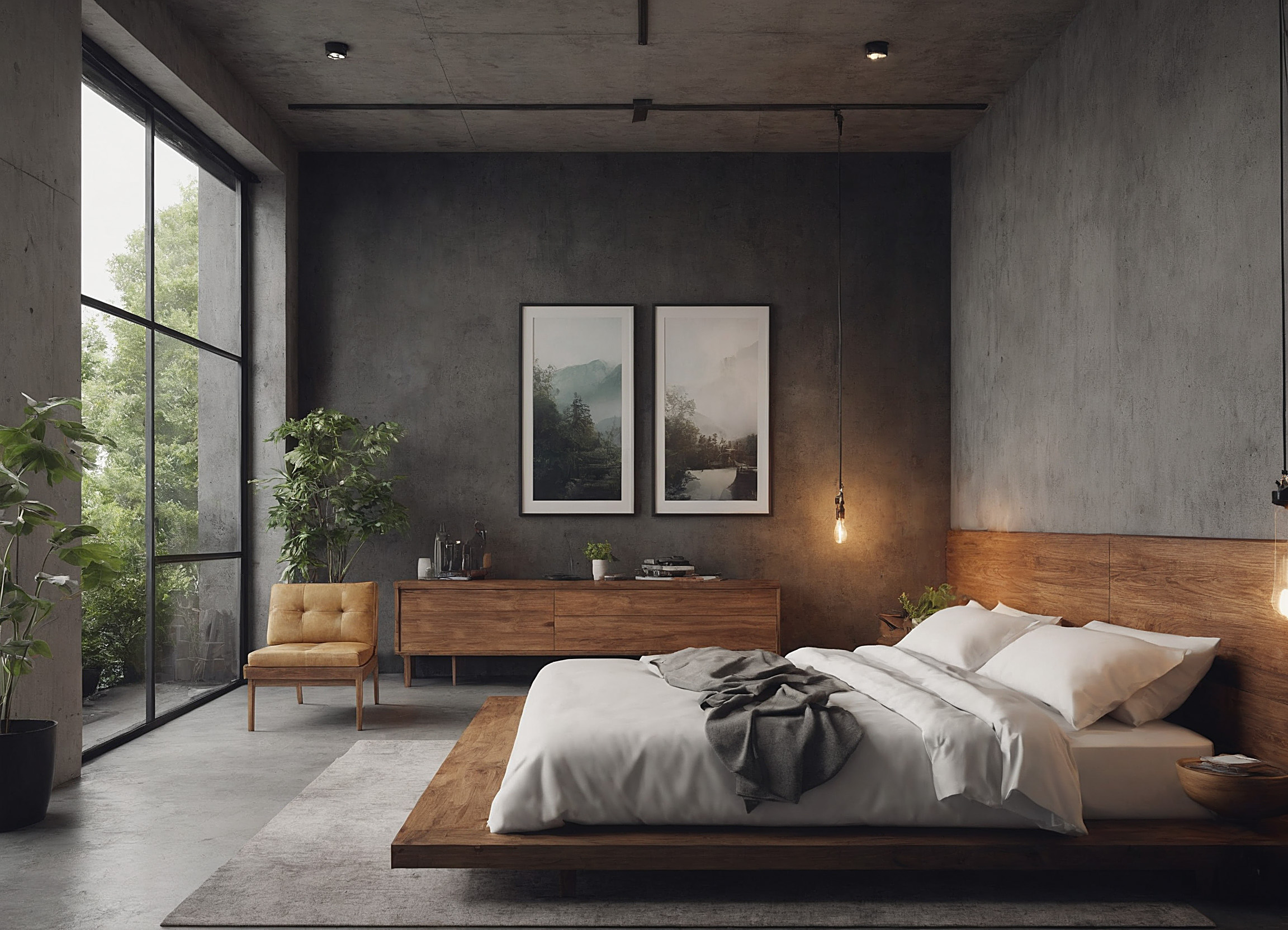 废弃厂房爆改工业风民宿意境空间-22