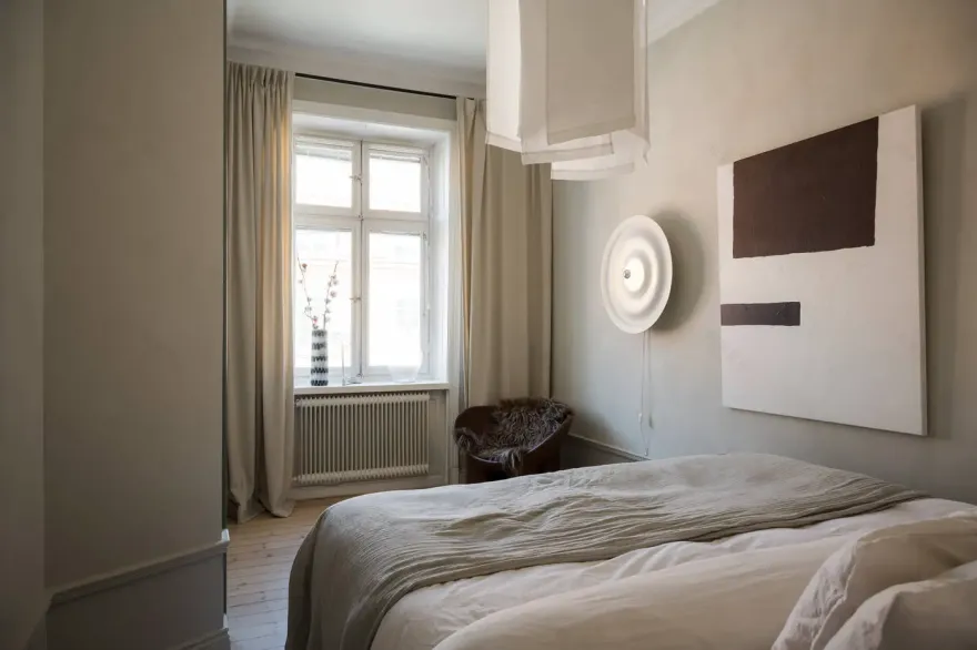 瑞典 19 世纪公寓设计翻新,展现温馨绿色调-14