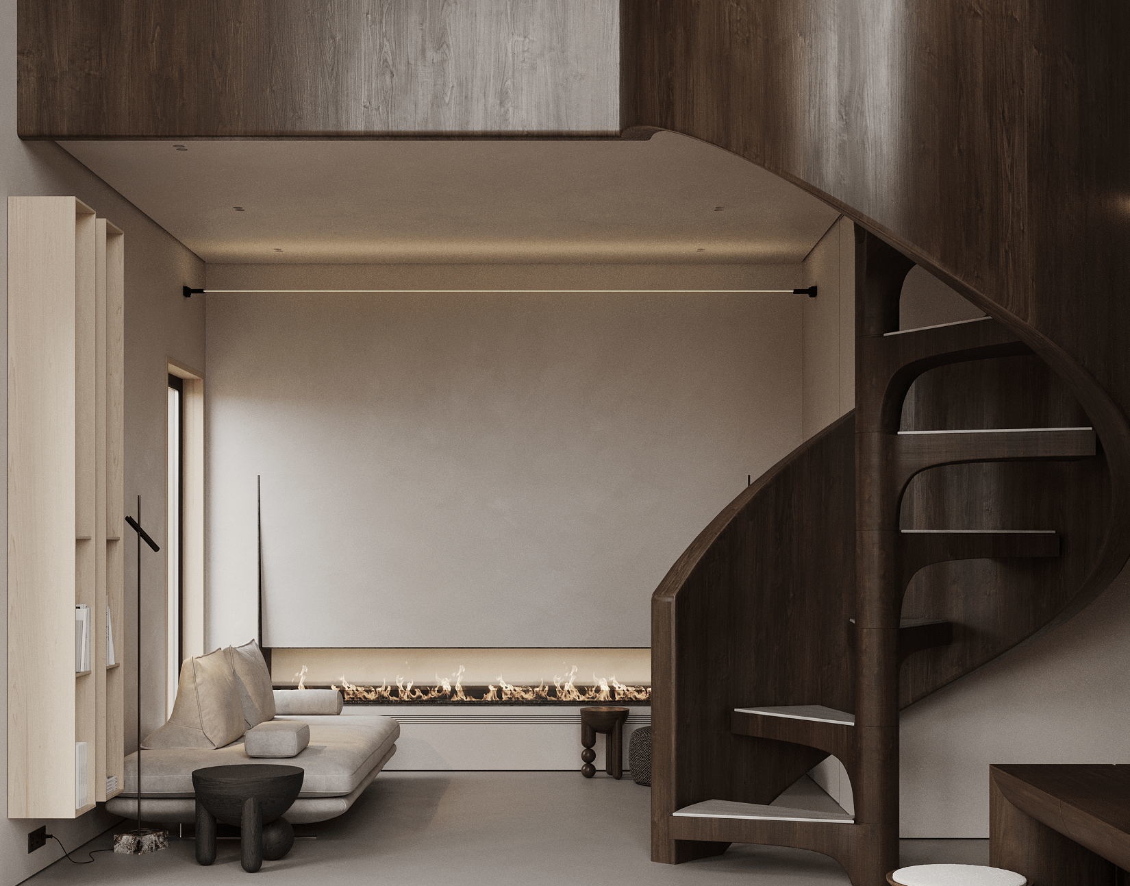 中性色系公寓设计 这也太高级了吧-1