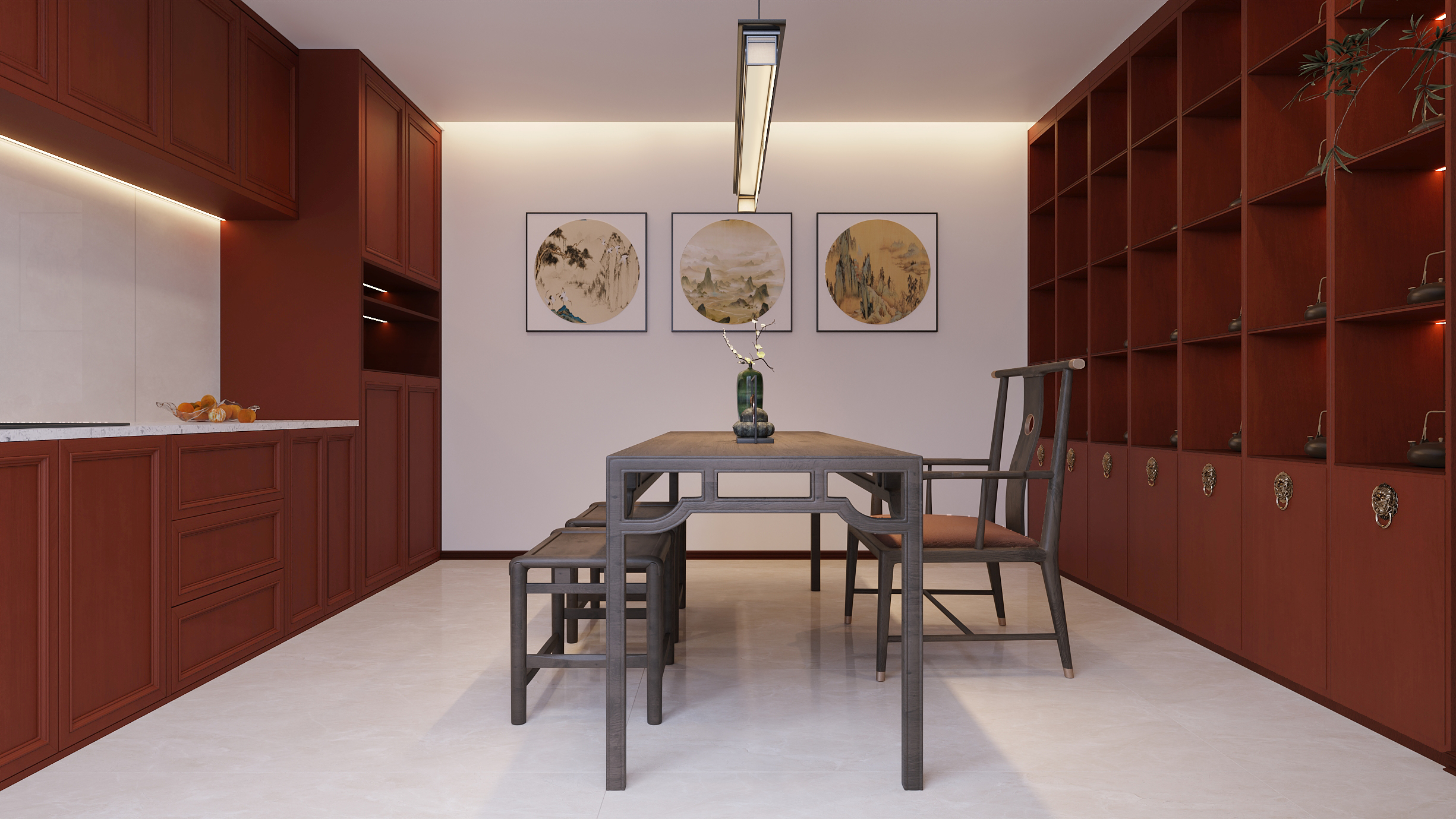 红木老中式家装设计-16