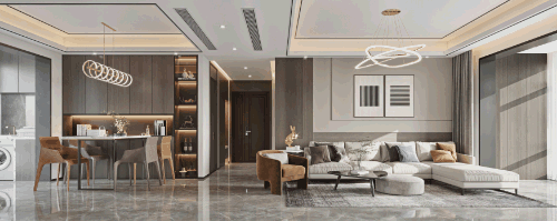 万达天玺现代轻奢住宅丨中国西安丨西安.大小空间设计-1