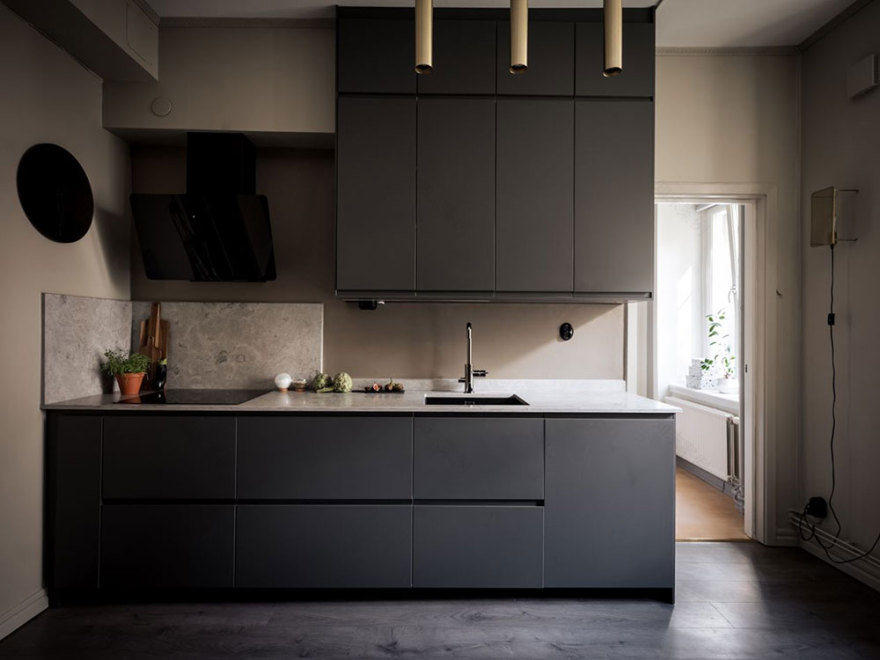 北欧风格粉色天花板公寓设计-15