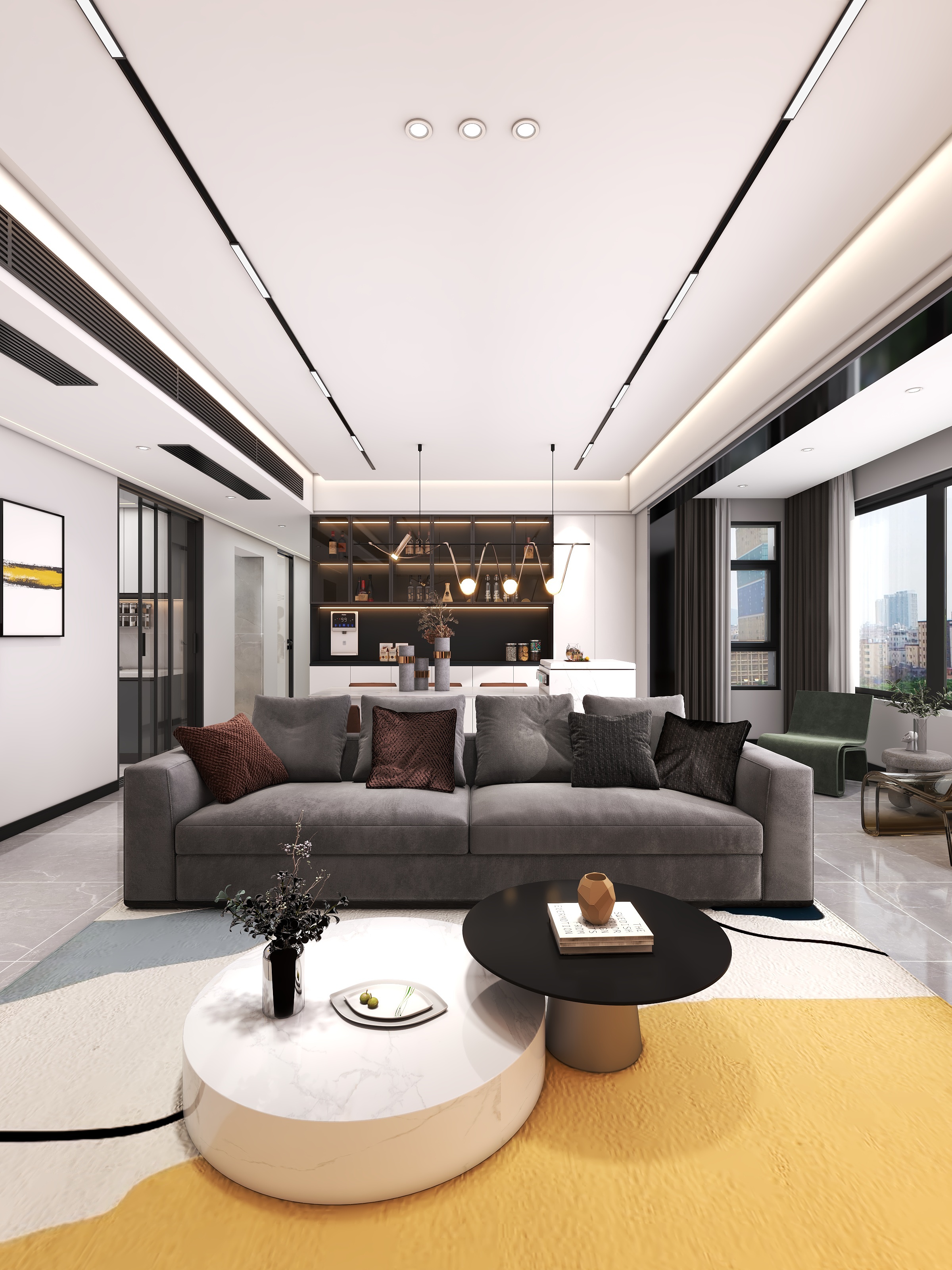 四川成都华府悦璟（114平方现代简约三居室）-3