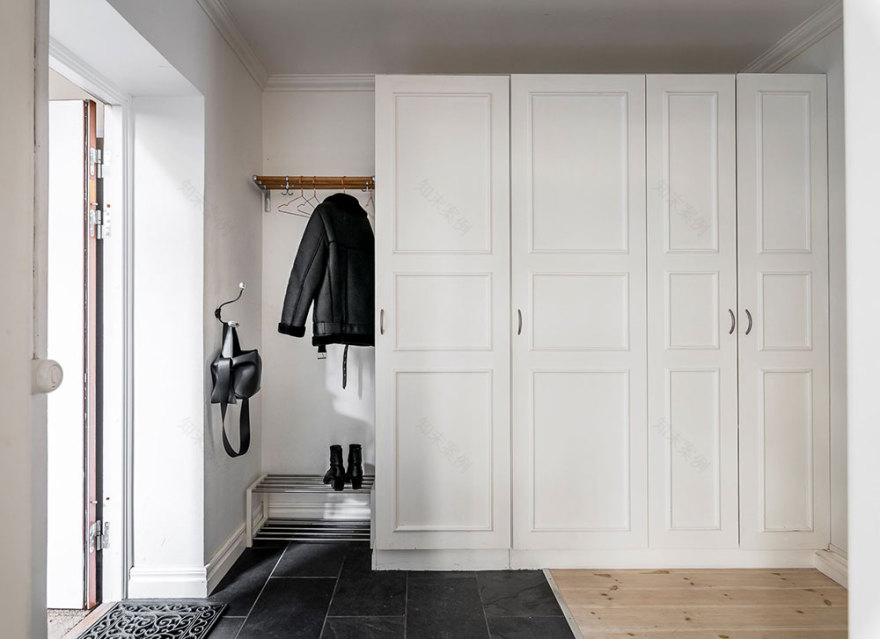 瑞典 60㎡粉色调公寓,复古橱柜增色不少-20