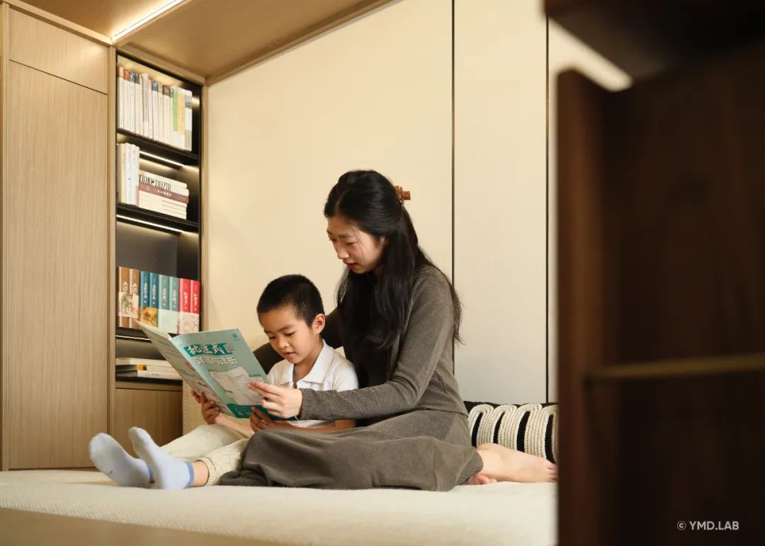 《学霸养成基地39㎡》孩子放学后从作业辅导到深夜食堂的不焦虑公寓丨上海岳蒙空间设计-31
