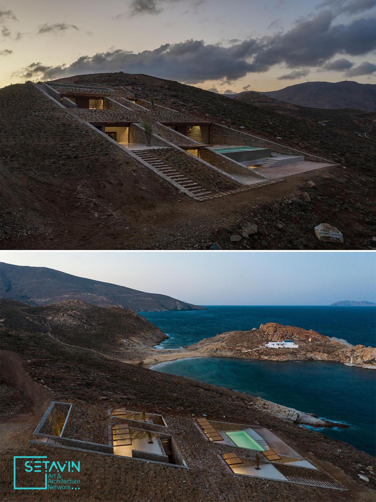 希腊Serifos岛山坡上近乎隐形的住宅丨Mold Architects-8