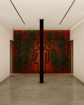 Biophilic Public Restroom，公共卫生间