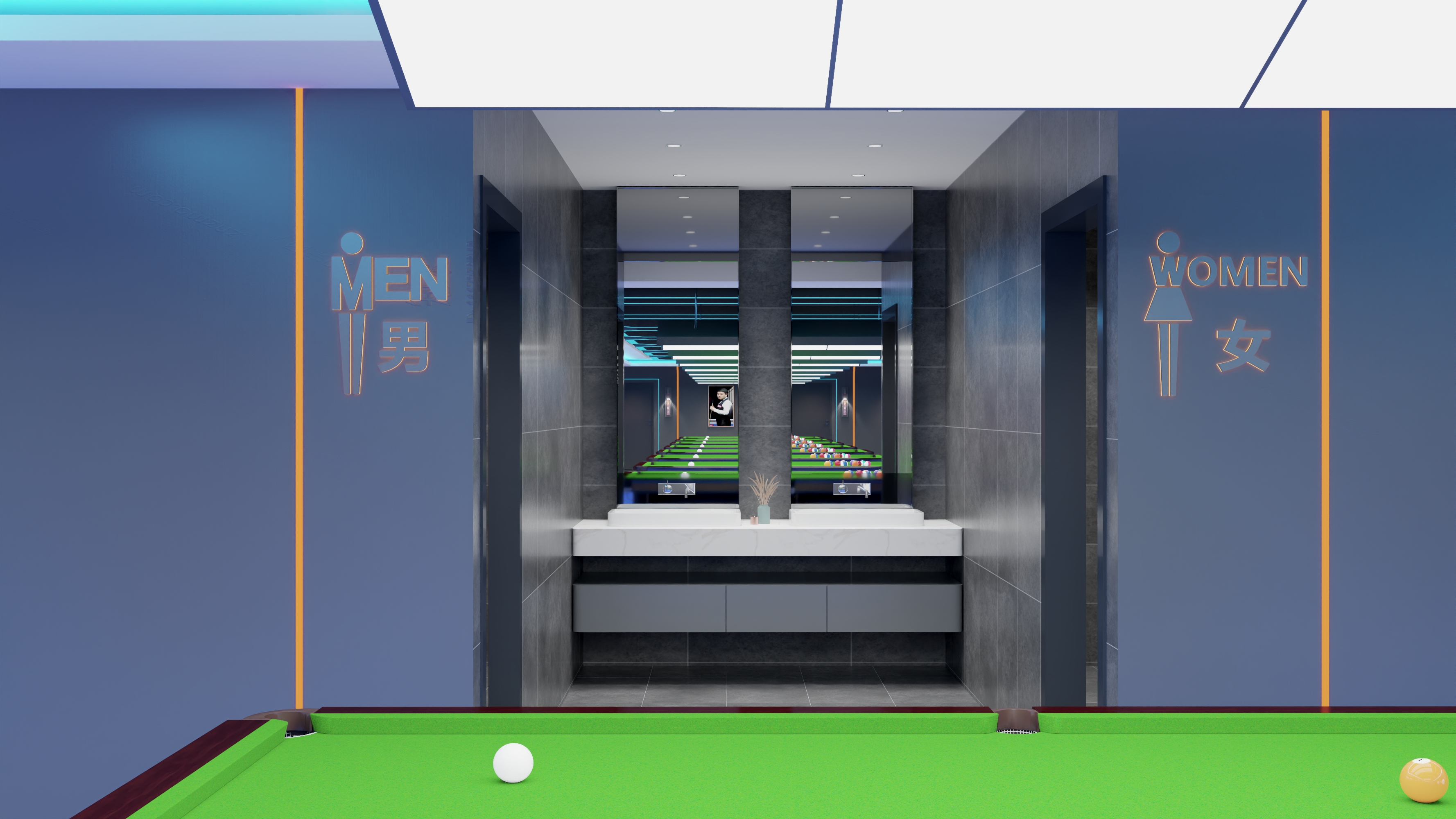 台球厅  |  空间设计-10