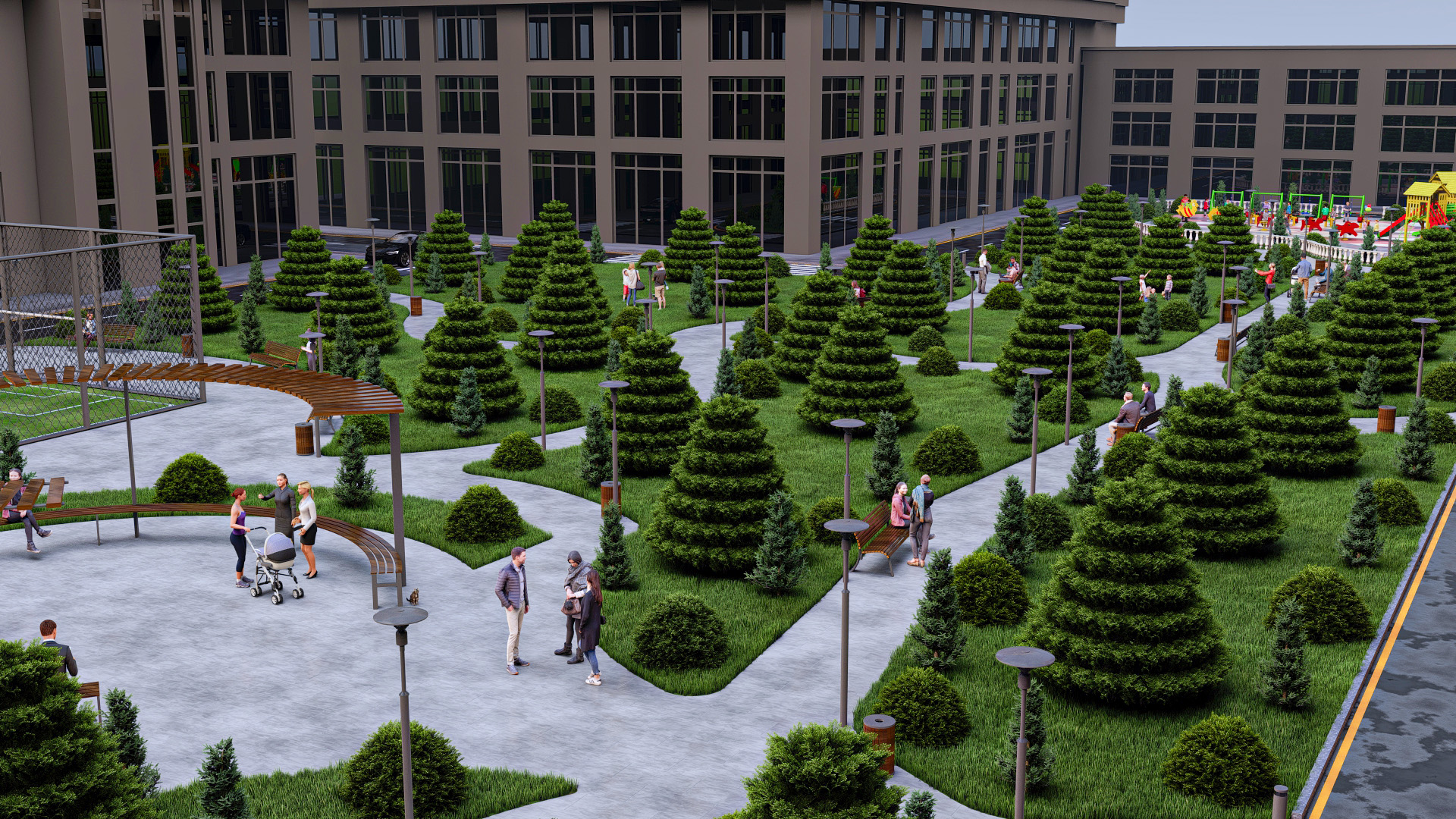 小区景观丨阿塞拜疆-15