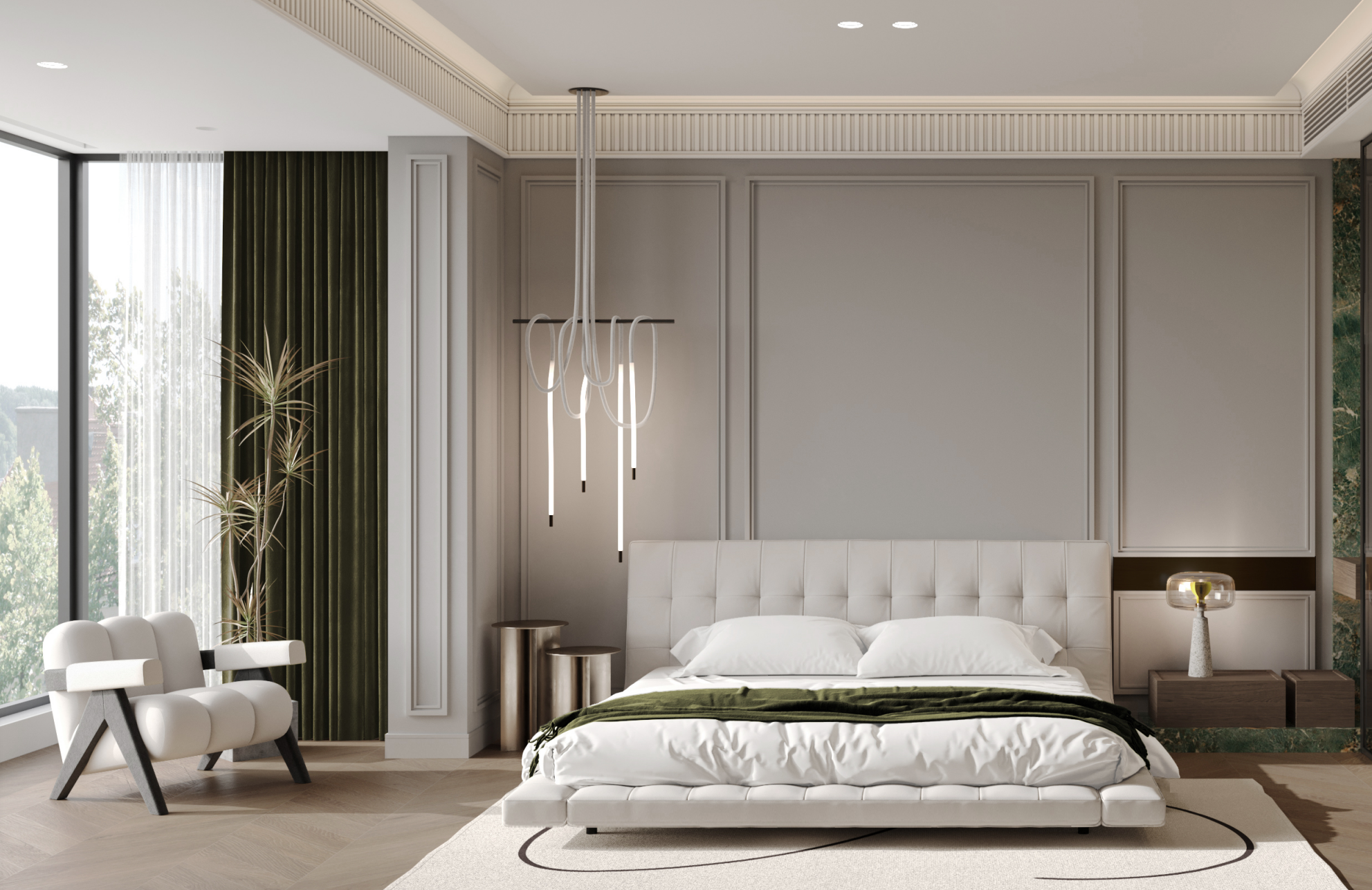 【微视设计&设计管家】长沙印长江360上叠别墅法式轻奢-9