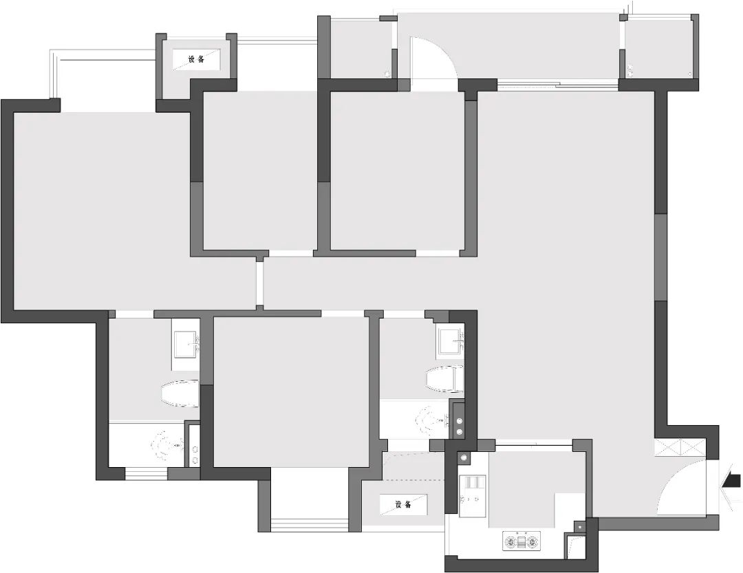 现代极简风精装房改造 · 时代城 130㎡优雅舒适家居设计丨无锡夏奇国际设计-14