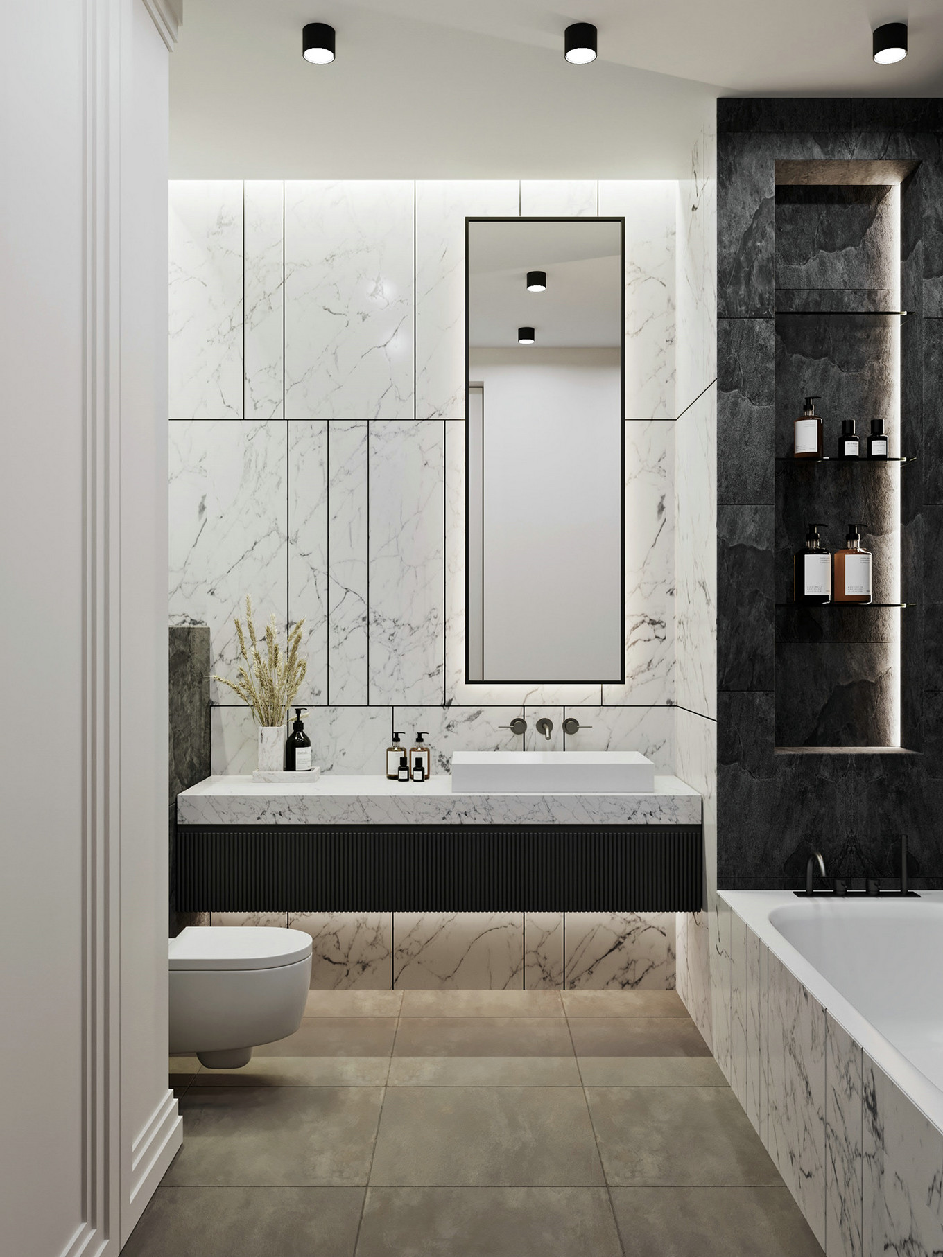 极简黑白永恒配色 B&W 公寓 | Arina Zamorina-13