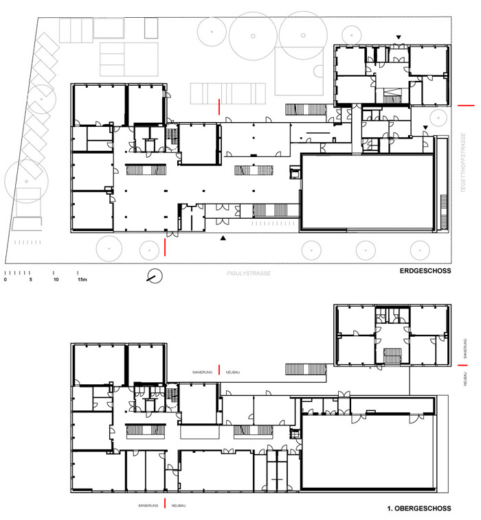 奥地利 Stelzhamerschule 小学重建与扩建，开放式空间激发儿童创造力-37