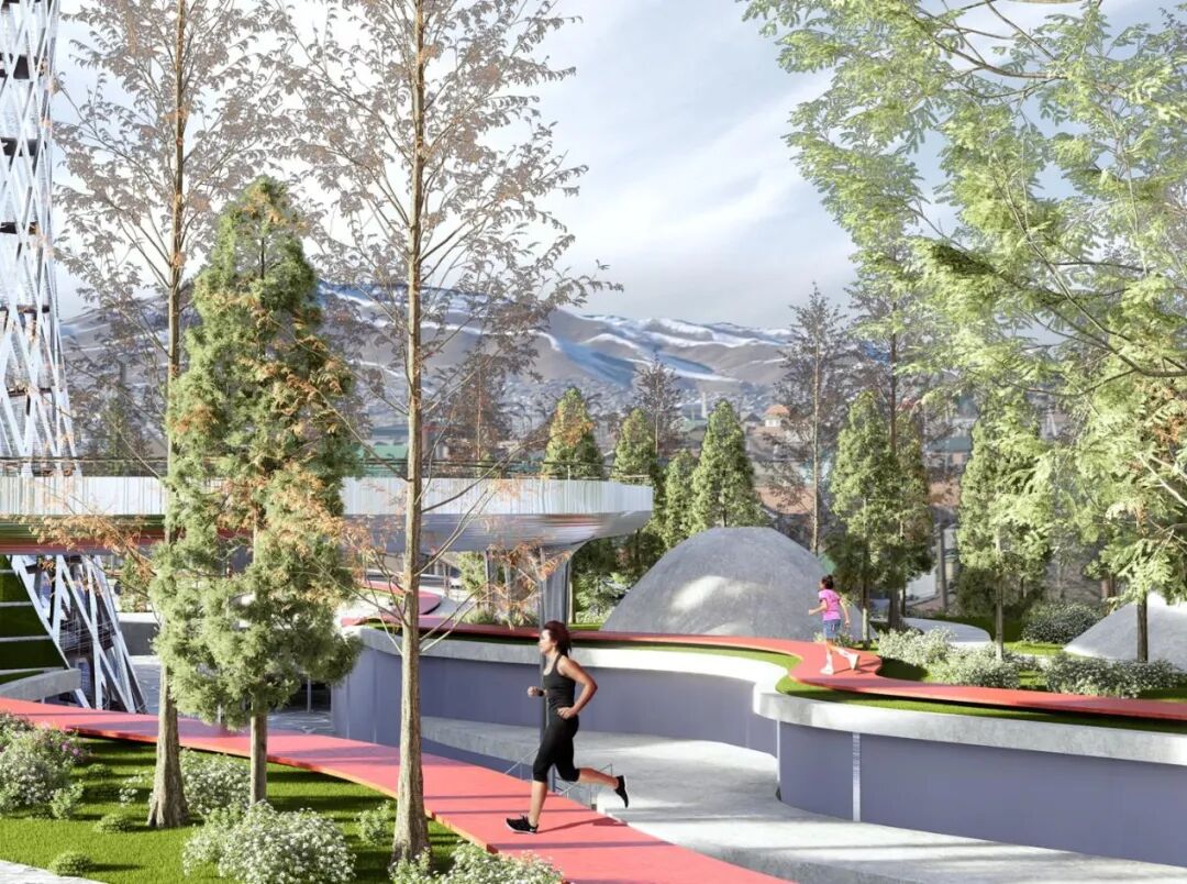 好抽象的展板形式!帅气学弟的优秀项目用“触媒理论+参数化建模”将传统蒙古包形态抽象转化!实现多功能现代化的城市综合体!-253