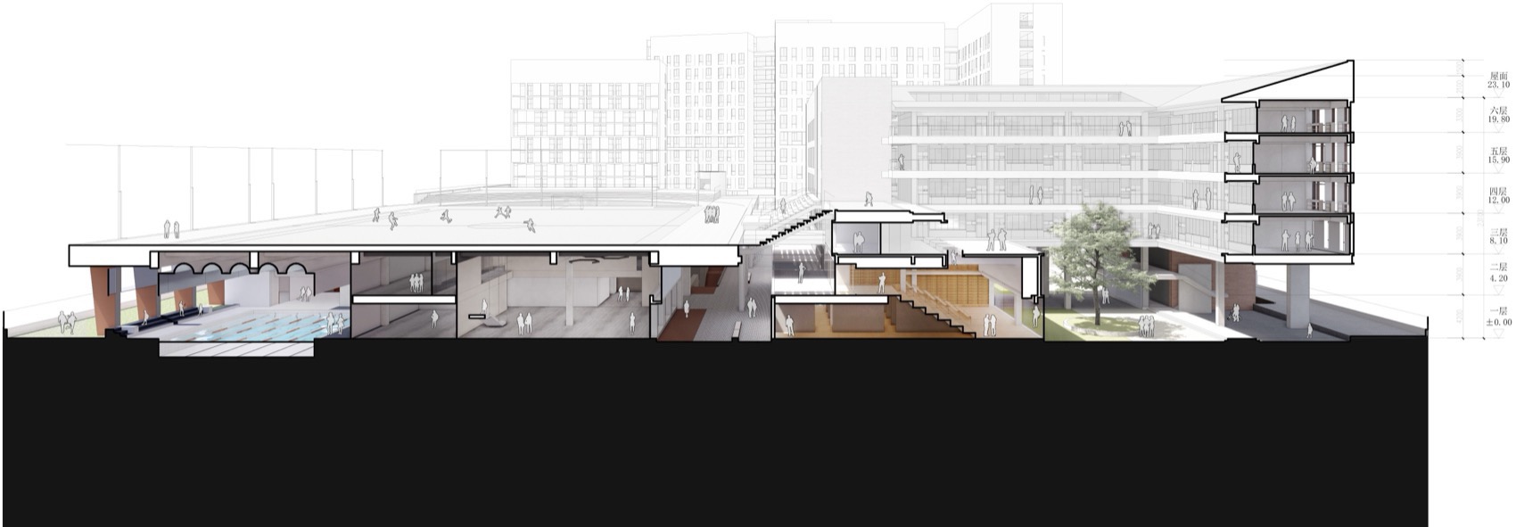 福海中学:高密度立体校园丨中国深圳丨王维仁建筑设计研究室有限公司-120