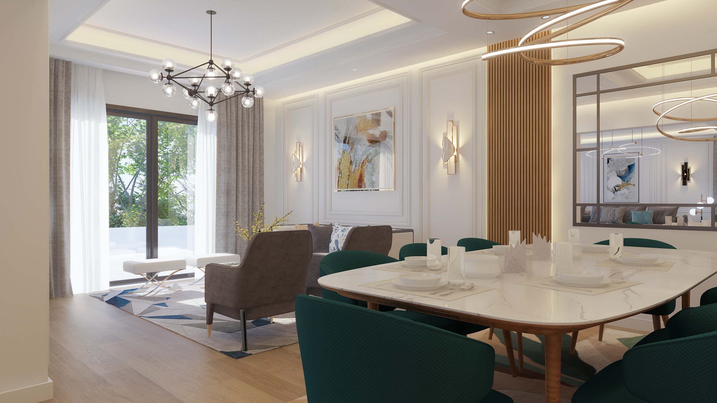 Villa First Floor & Living interior Design (Madinaty)-6