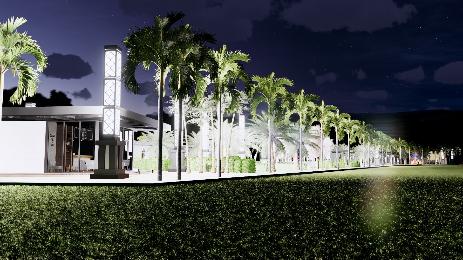 تصميم لمنتزه به العديد من الكافيهات والمطاعم في عمان-12