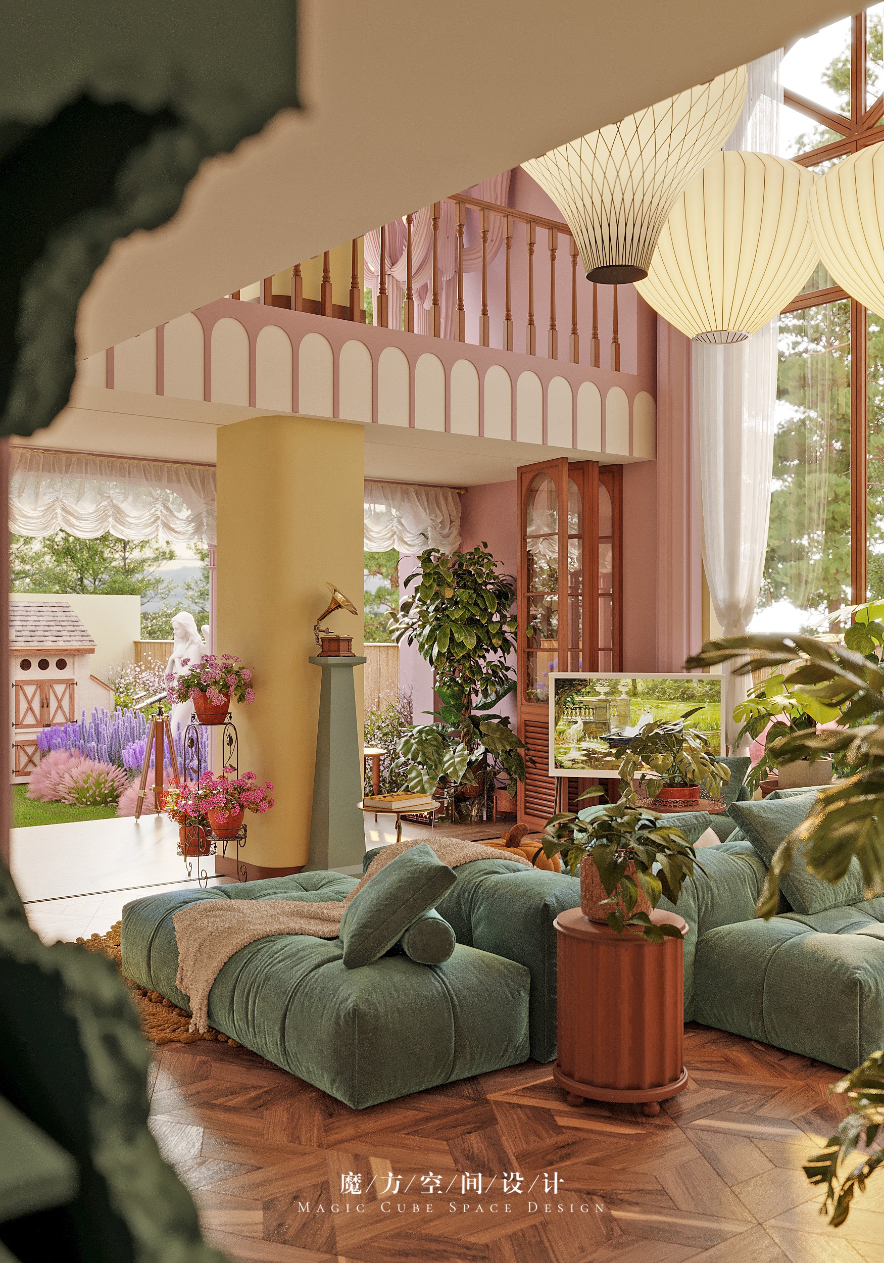 大连•法式复古别墅设计丨中国大连丨魔方空间设计-23