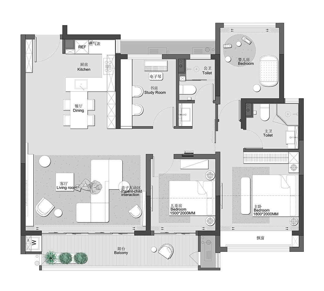 祥源悦江南花园样板间丨上海柯翊建筑设计有限公司,上海大朴室内设计有限公司-31