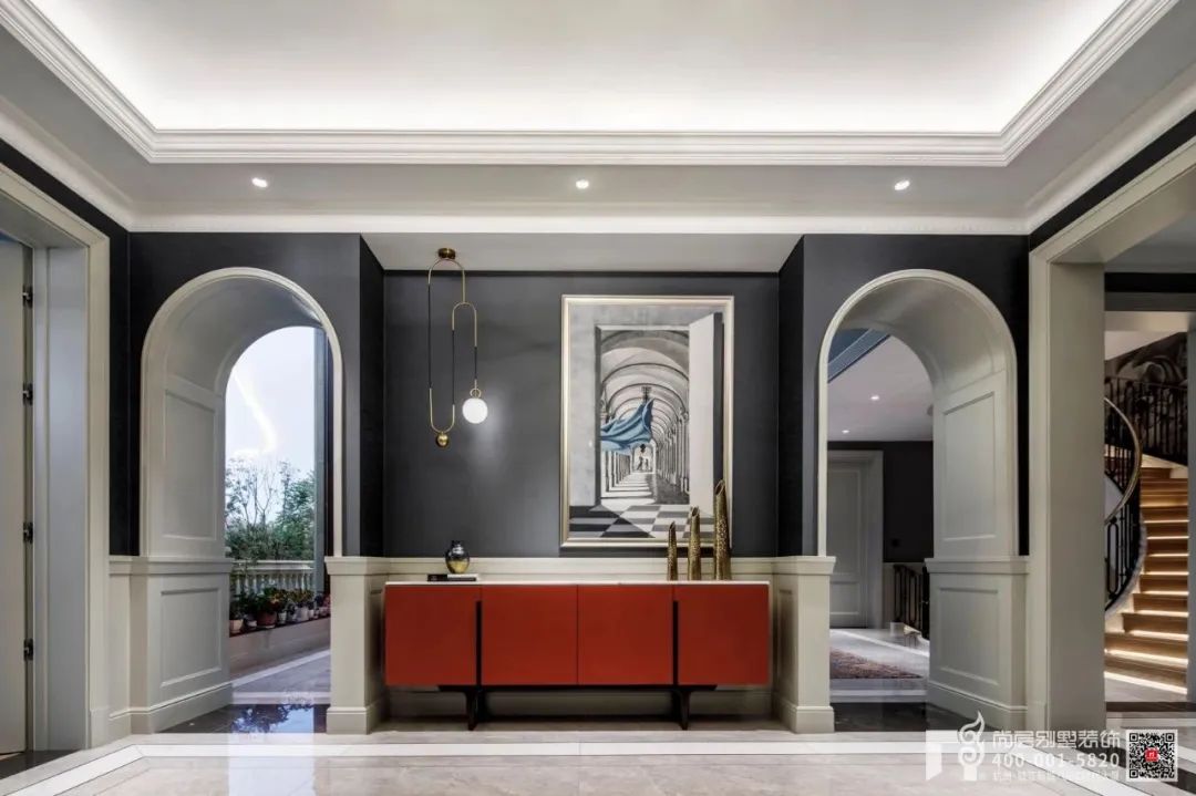 复古混搭浪漫别墅丨杭州尚层装饰-17