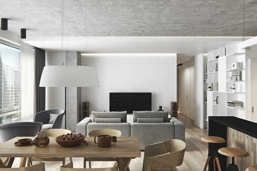 几何之美 | Lainer 公寓的现代室内设计-9