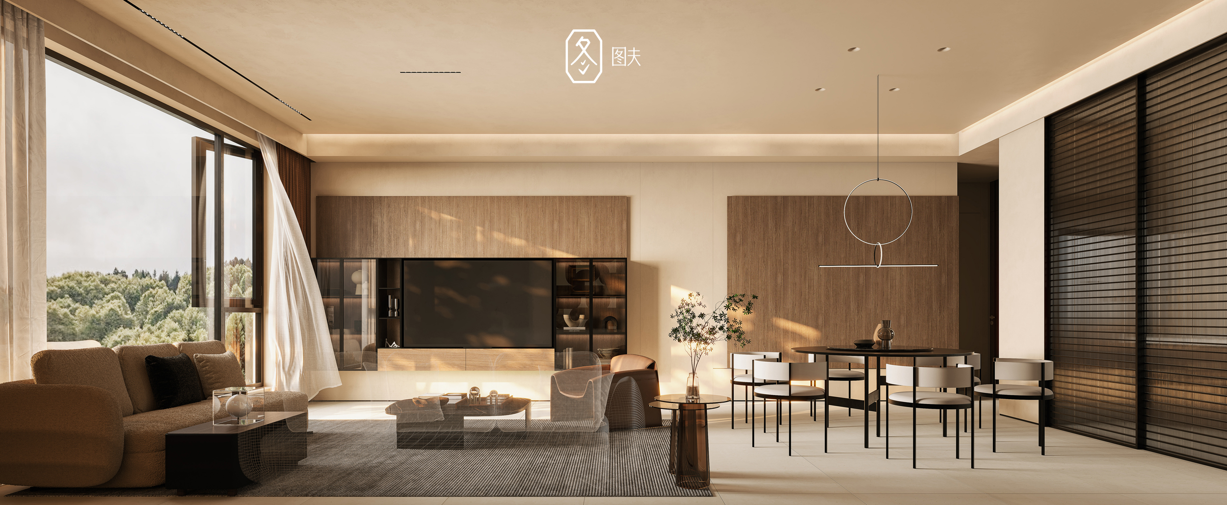 落日余晖温馨暖意满满的空间设计丨图夫 x 金该-11