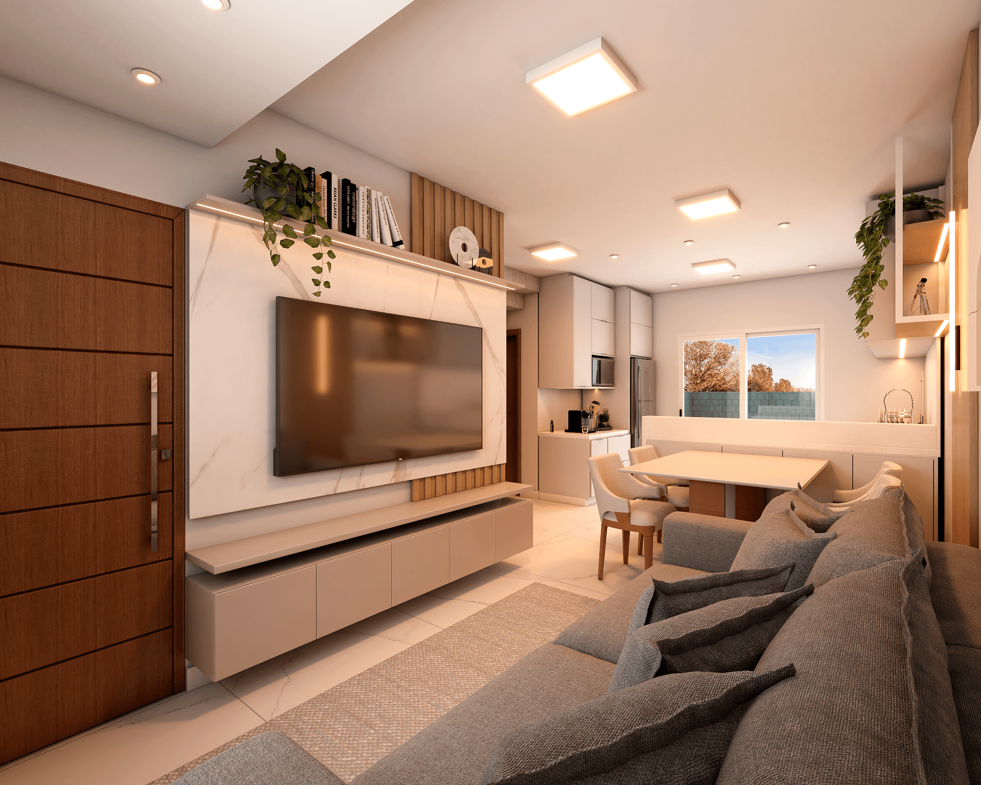 客厅和厨房丨Arquiteta Suzi Cristini-1