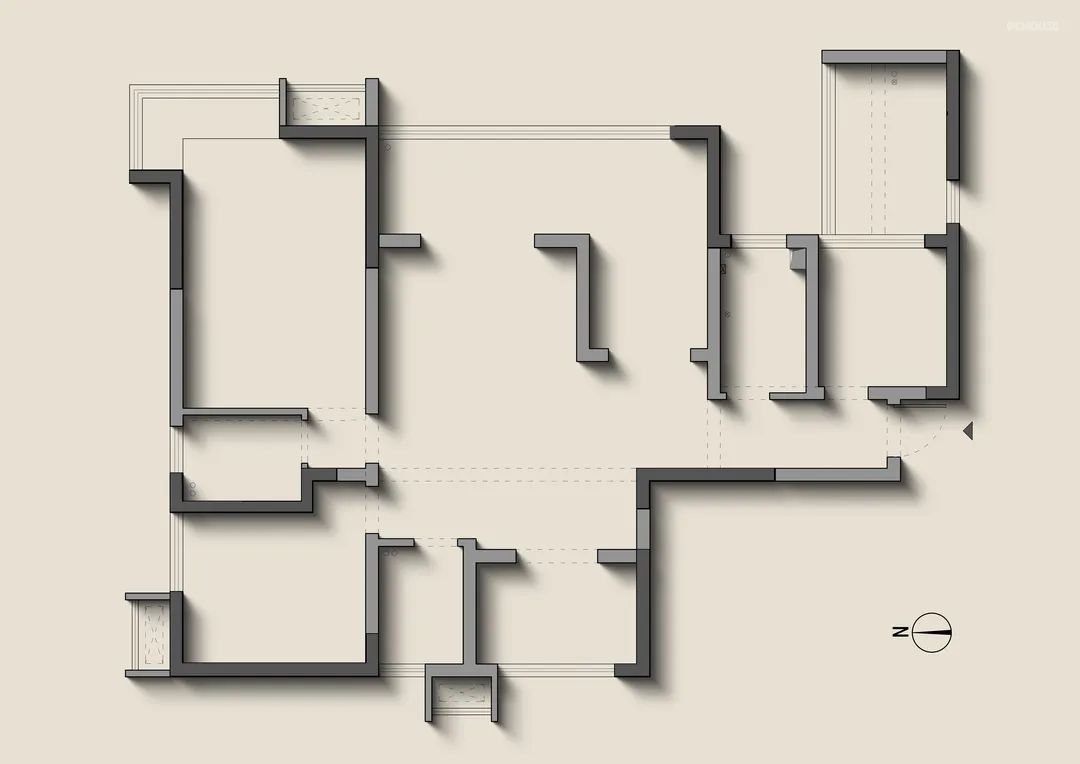 有娃家庭的现代极简风格设计-84