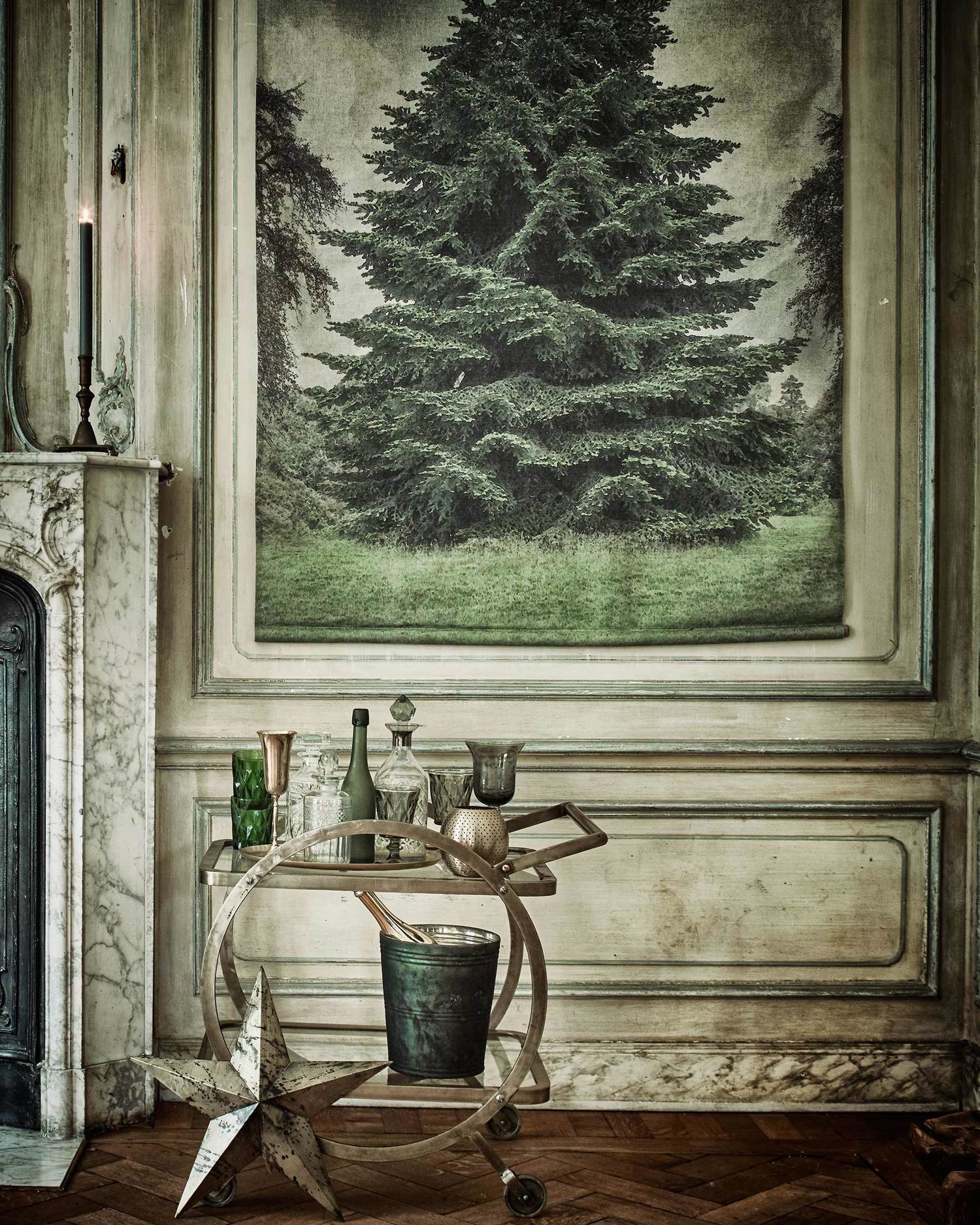 新古典蓝调圣诞宅，复古装饰主义风格-13