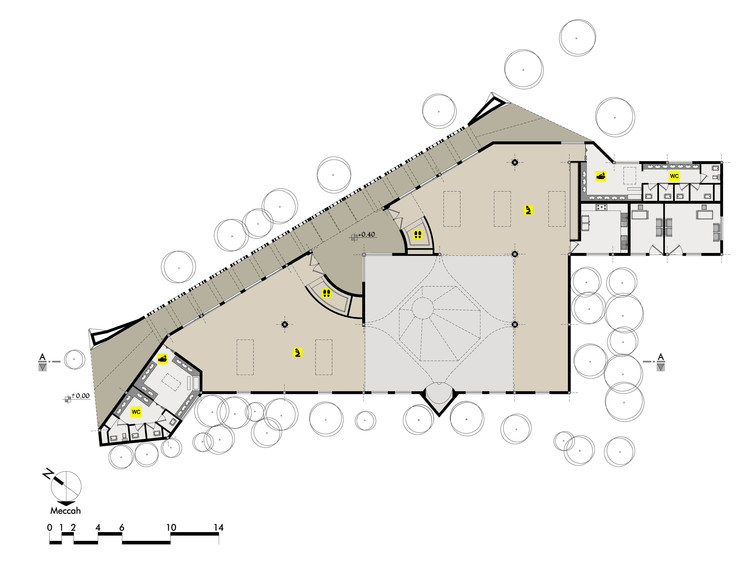 伊朗清真寺设计保护老树融入历史-13