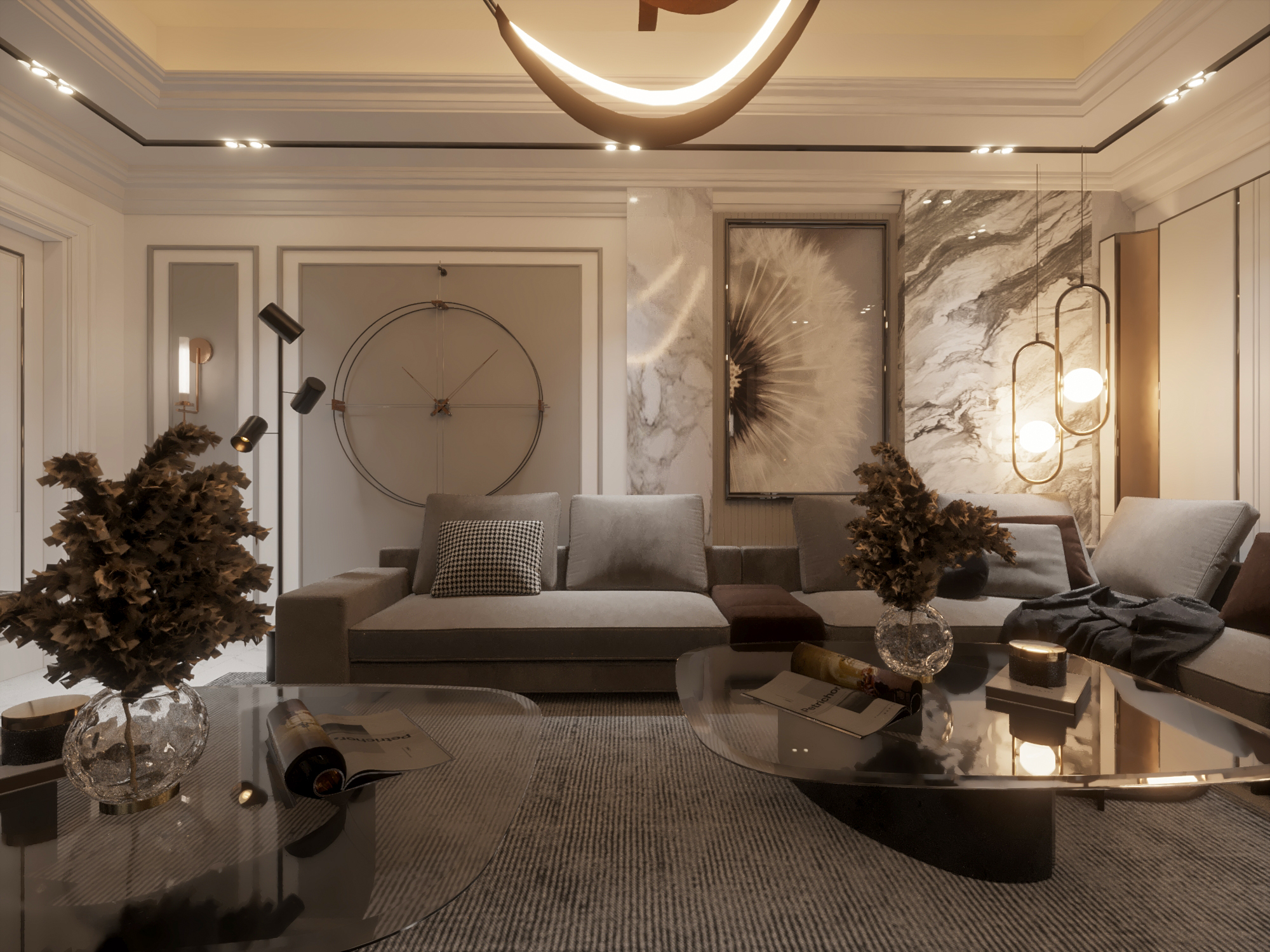 Neo Classic Womna Living Room Villa 180 Meter-6