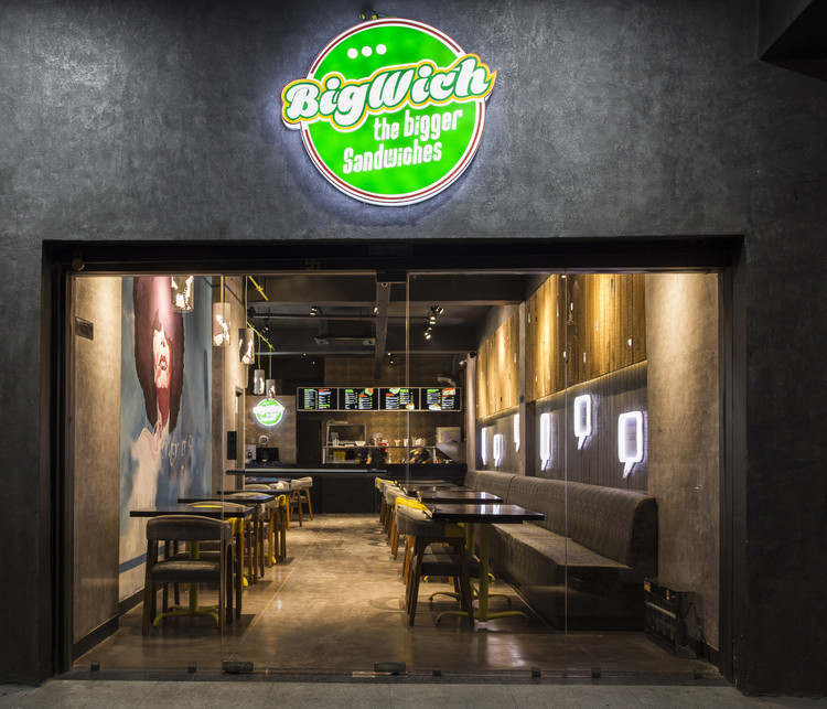 趣味工业风素食餐厅设计-2